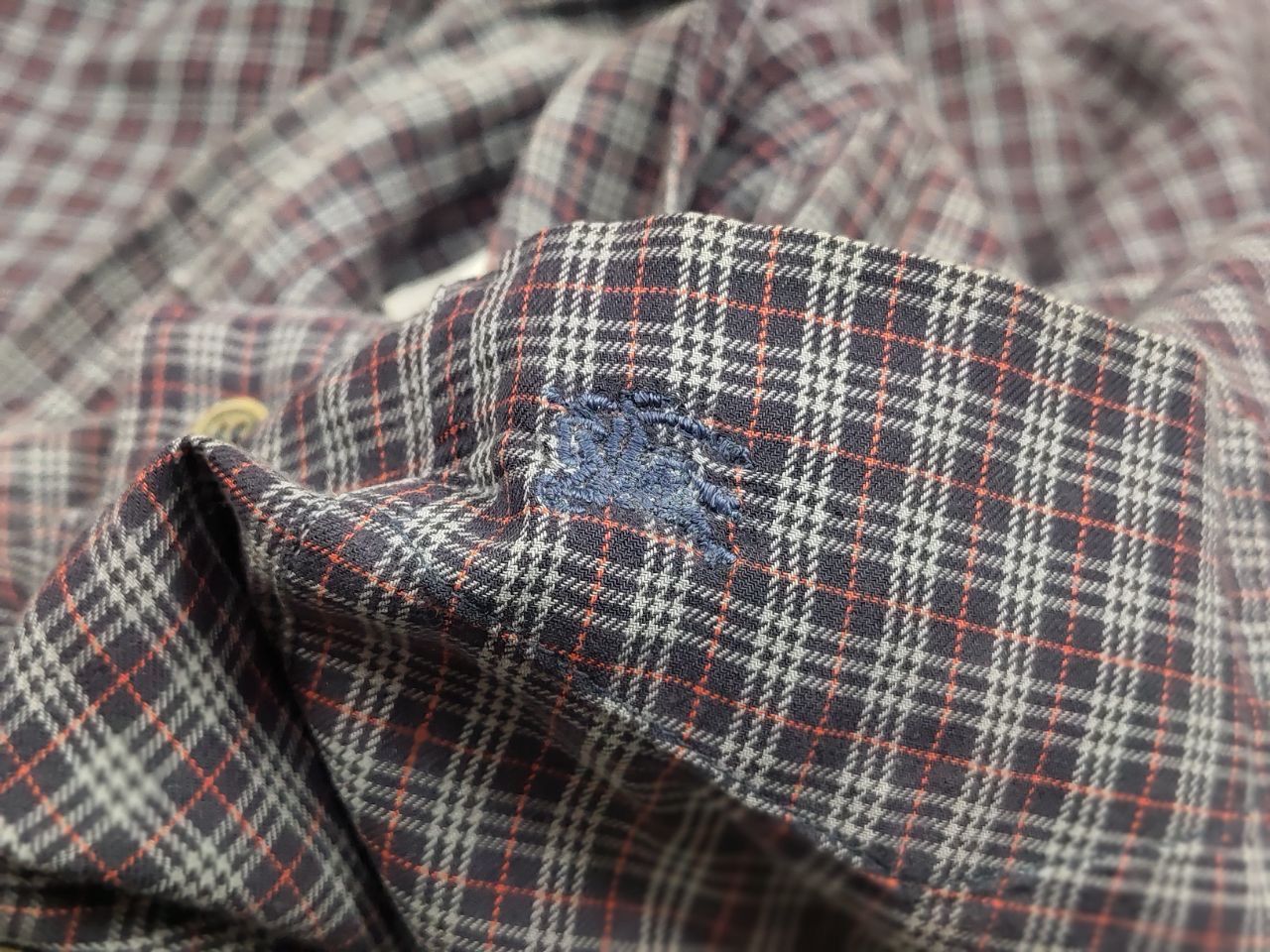Burberry Vintage 90's Burberry London Nova Check Dark Button Shirt Size US XL / EU 56 / 4 - 13 Thumbnail