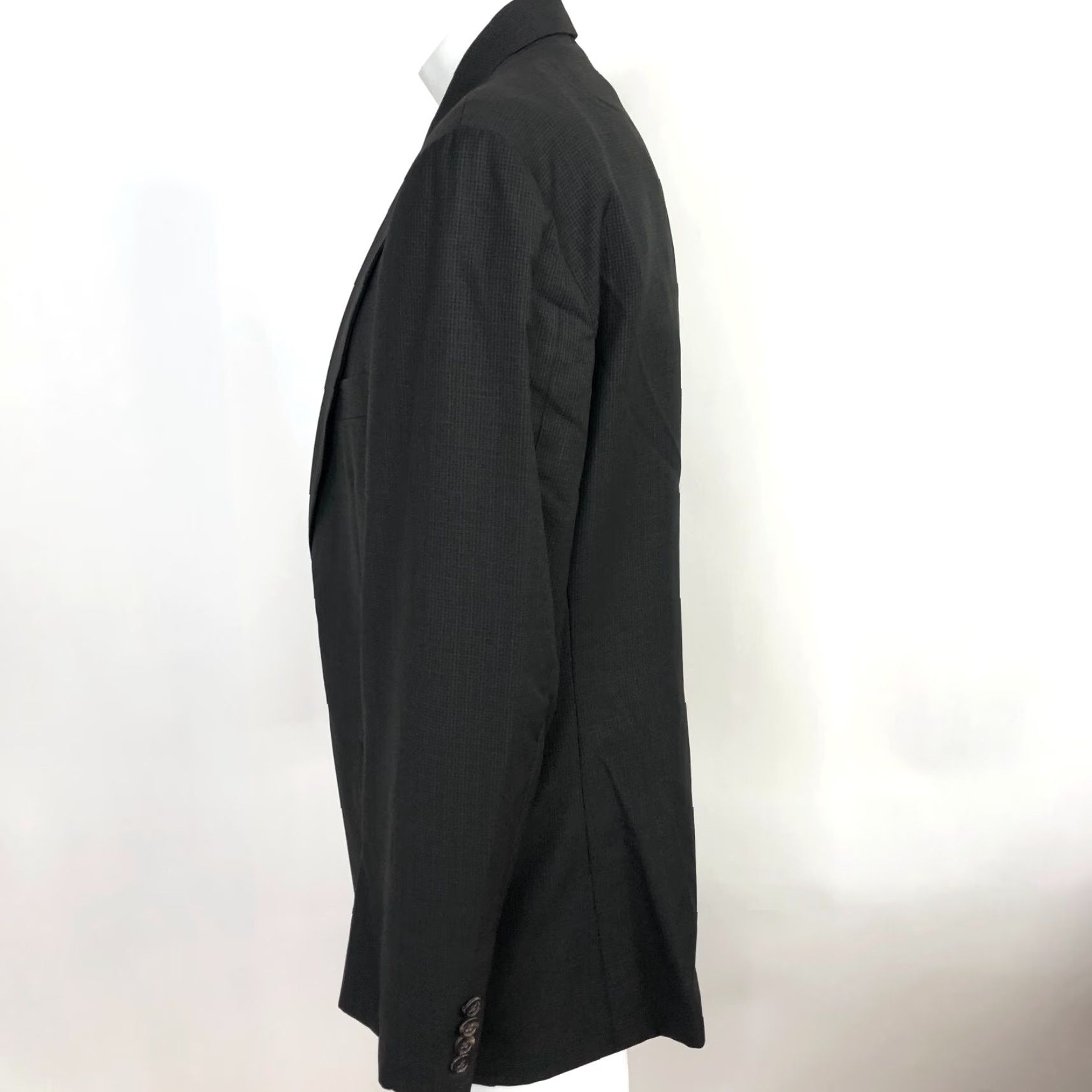 Loro Piana Hickey Freeman Sport Coat Jacket Tasmanian Ing. Loro Piana Super 120s 40R Wool Check Single-Breasted Notch Lapel, 4-Button Sleeve, Regular Fit Mens Size US XXS / EU 40 - 4 Thumbnail