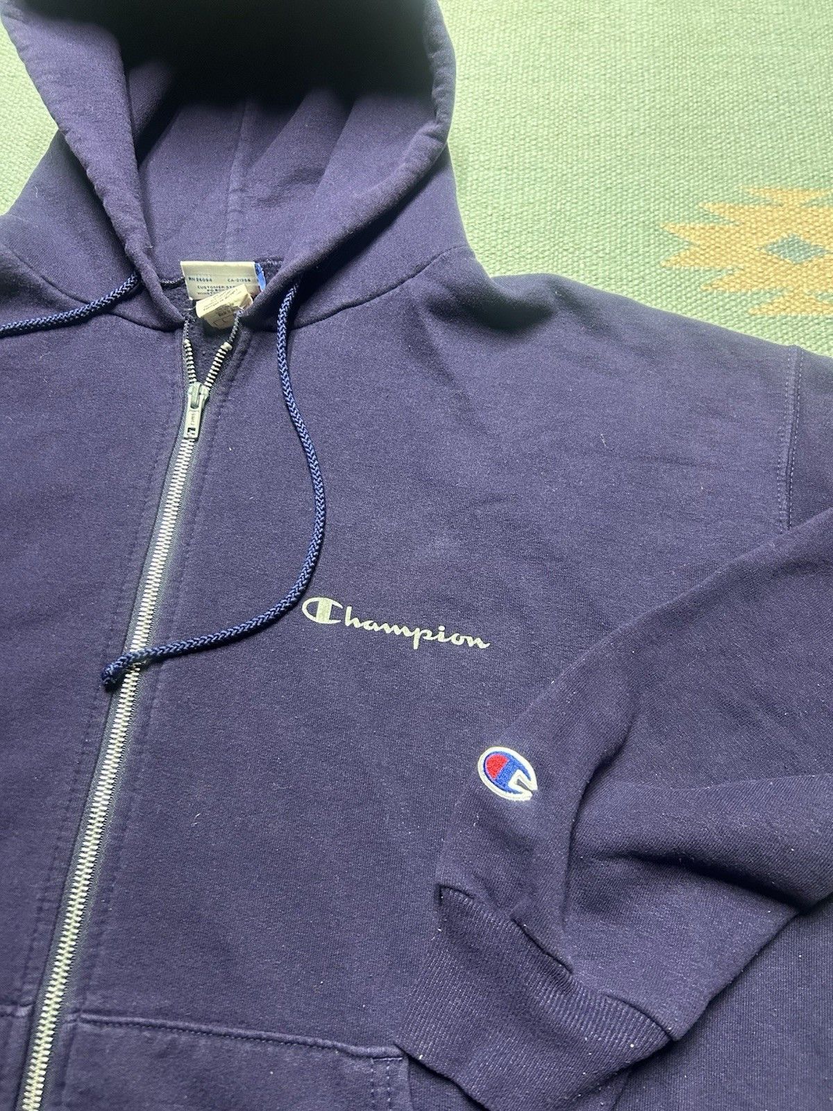 Vintage Vtg champion hoodie sweatshirt zip blank logo spell out larg Size US L / EU 52-54 / 3 - 3 Thumbnail