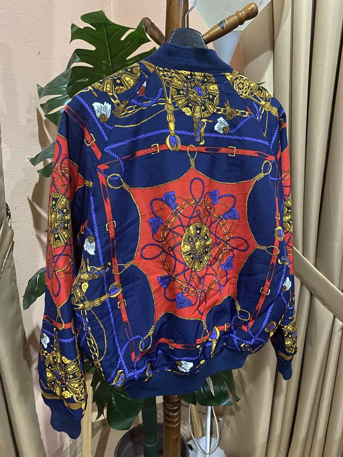 Japanese Brand Vintage SAFARIROOKIE Baroque Print Bomber Jacket Size US M / EU 48-50 / 2 - 10 Thumbnail
