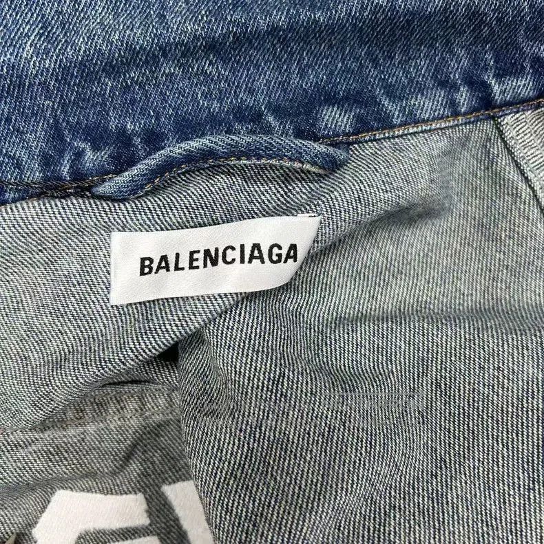 Balenciaga Balenciaga Blue Logo Denim Jacket. Size US XS / EU 42 / 0 - 2 Thumbnail