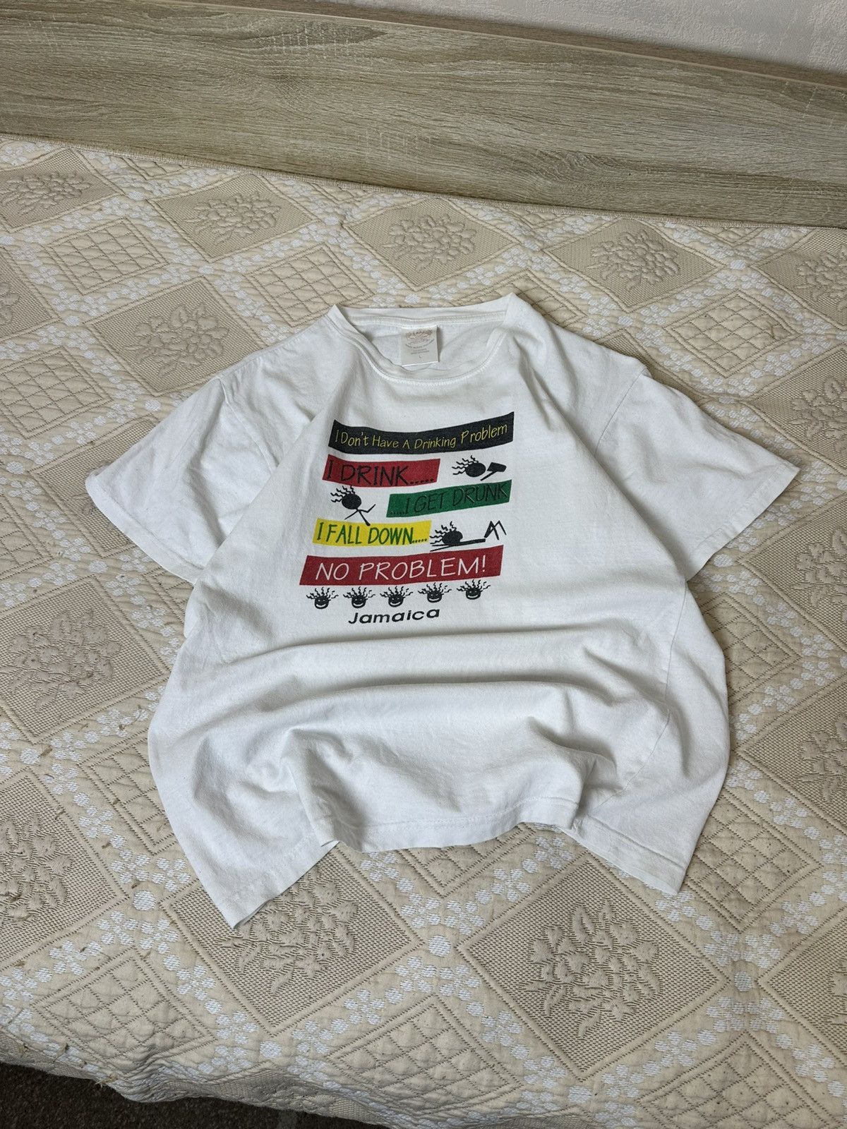 Japanese Brand 🔥 Vintage 90s Drink Humor Jamaica Funny Souvenir T Shirt Size US S / EU 44-46 / 1 - 7 Thumbnail