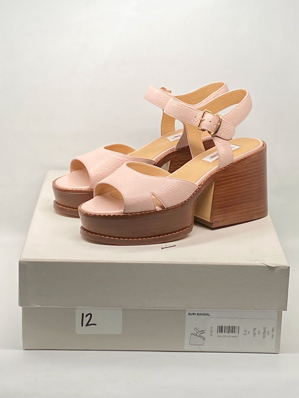 Gabriela Hearst Gabriela Hearst Zuri 90MM Leather Platform Sandals size 37.5 Size US 7.5 / IT 37.5 - 10 Thumbnail