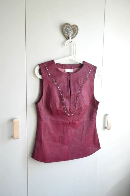Other DAY Birger et Mikklesen soft leather blouse burgundy Size S / US 4 / IT 40 - 2 Thumbnail