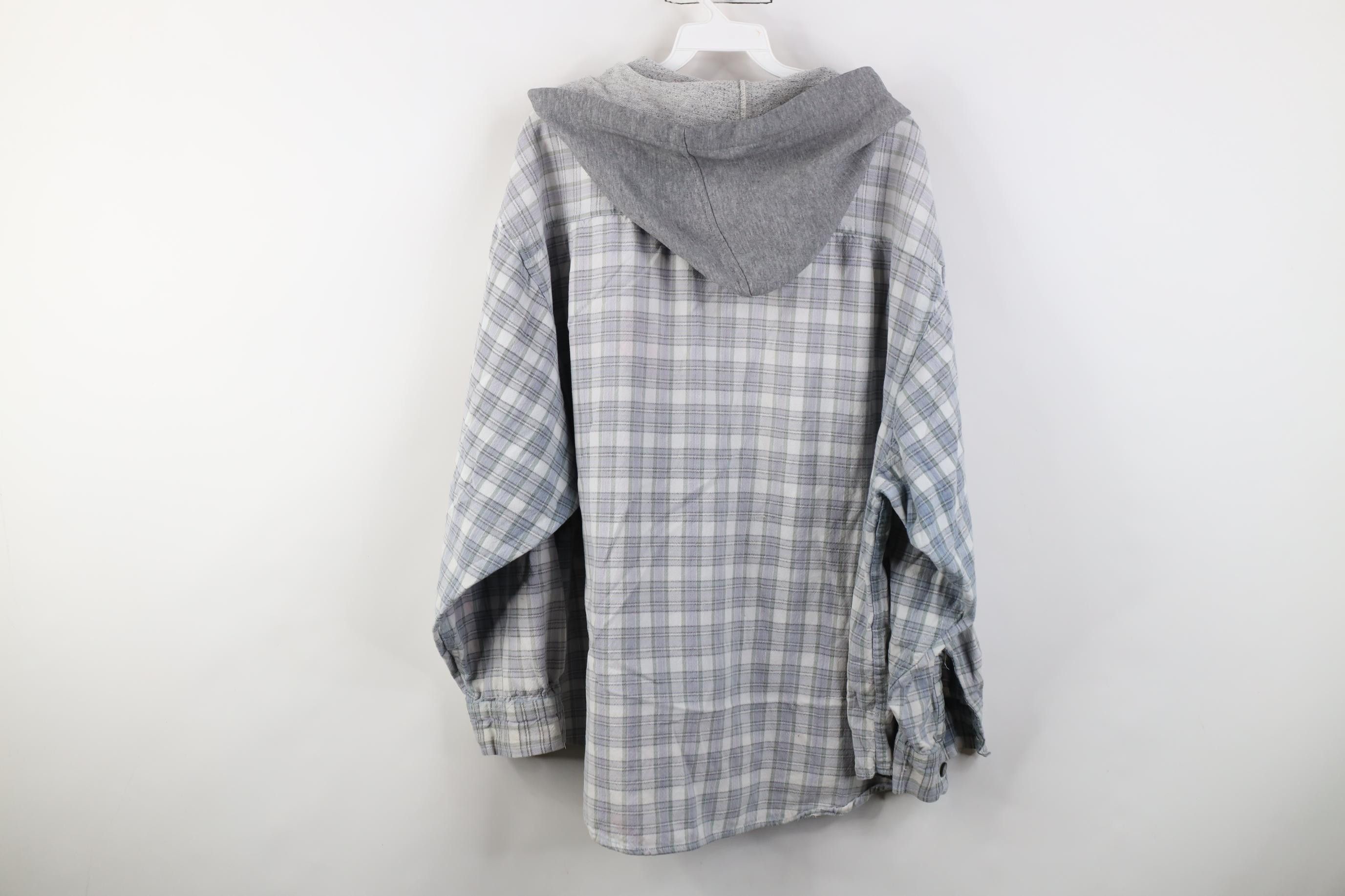 Vintage Vintage 90s Y2K Streetwear Hooded Shirt Jacket Jac Shirt Size US XL / EU 56 / 4 - 12 Thumbnail