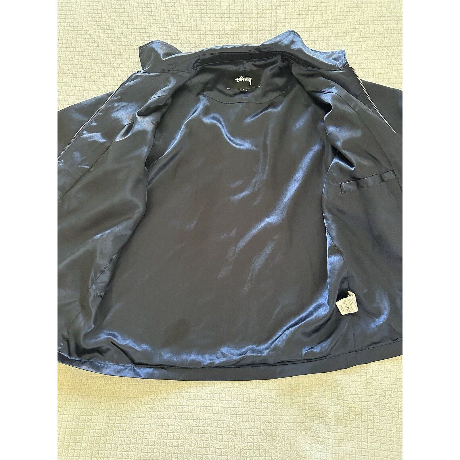 Stussy Stussy Men’s Navy Racing Jacket Satin Finish Size S Size US S / EU 44-46 / 1 - 11 Thumbnail