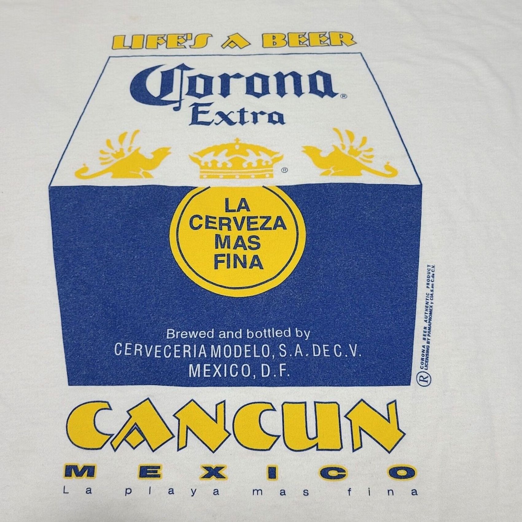 Vintage VINTAGE Corona Extra Cancun Mexico T-Shirt 2XL Men’s Beer Cerveza 90s Beach Retro Logo Shirt Mens Size US XXL / EU 58 / 5 - 2 Thumbnail