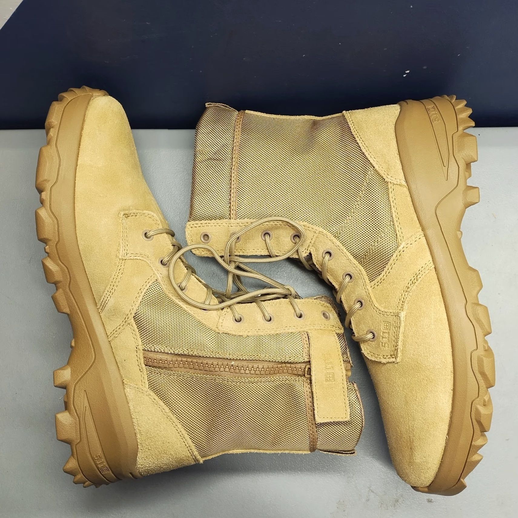 Vintage 5.11 Tactical Speed 3.0 Boots Mens 14 Coyote Brown Lace Up Slip Resistant Mid-Calf Size US 13 / EU 46 - 3 Thumbnail