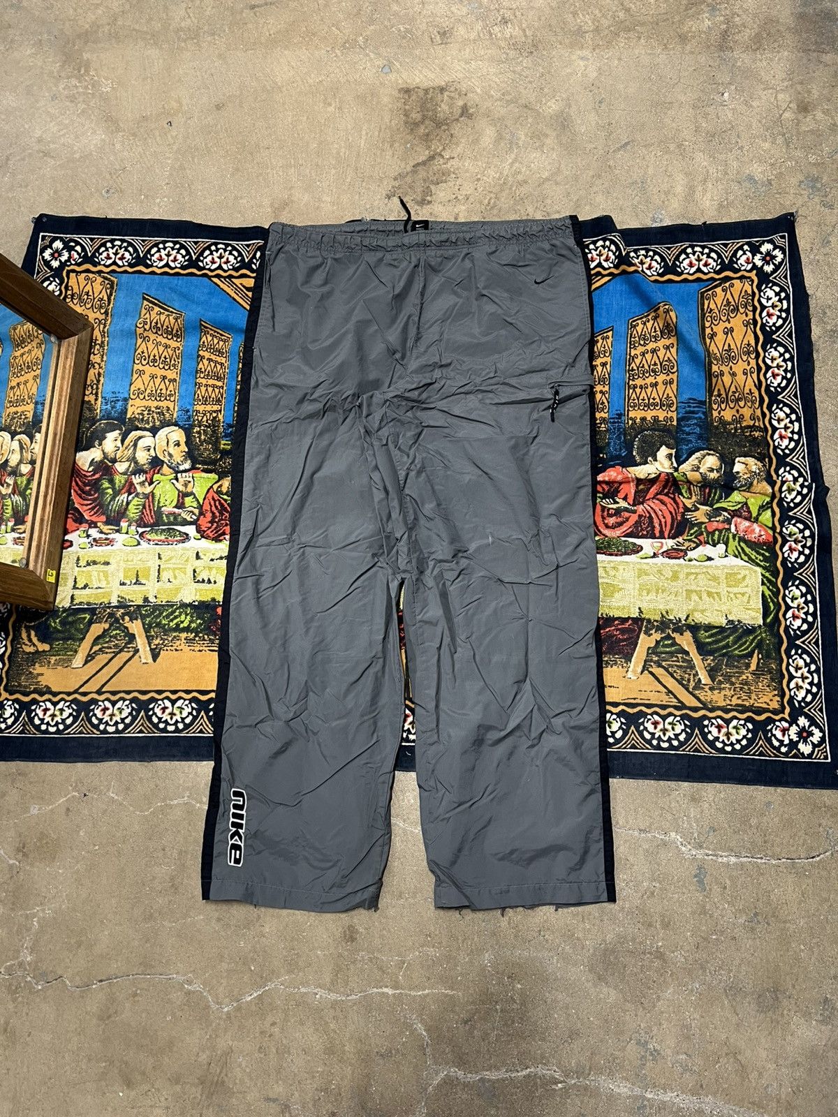 Nike Vintage Nike grey track pants Size XL baggy wide skater y2k Size US 36 / EU 52 - 1 Thumbnail