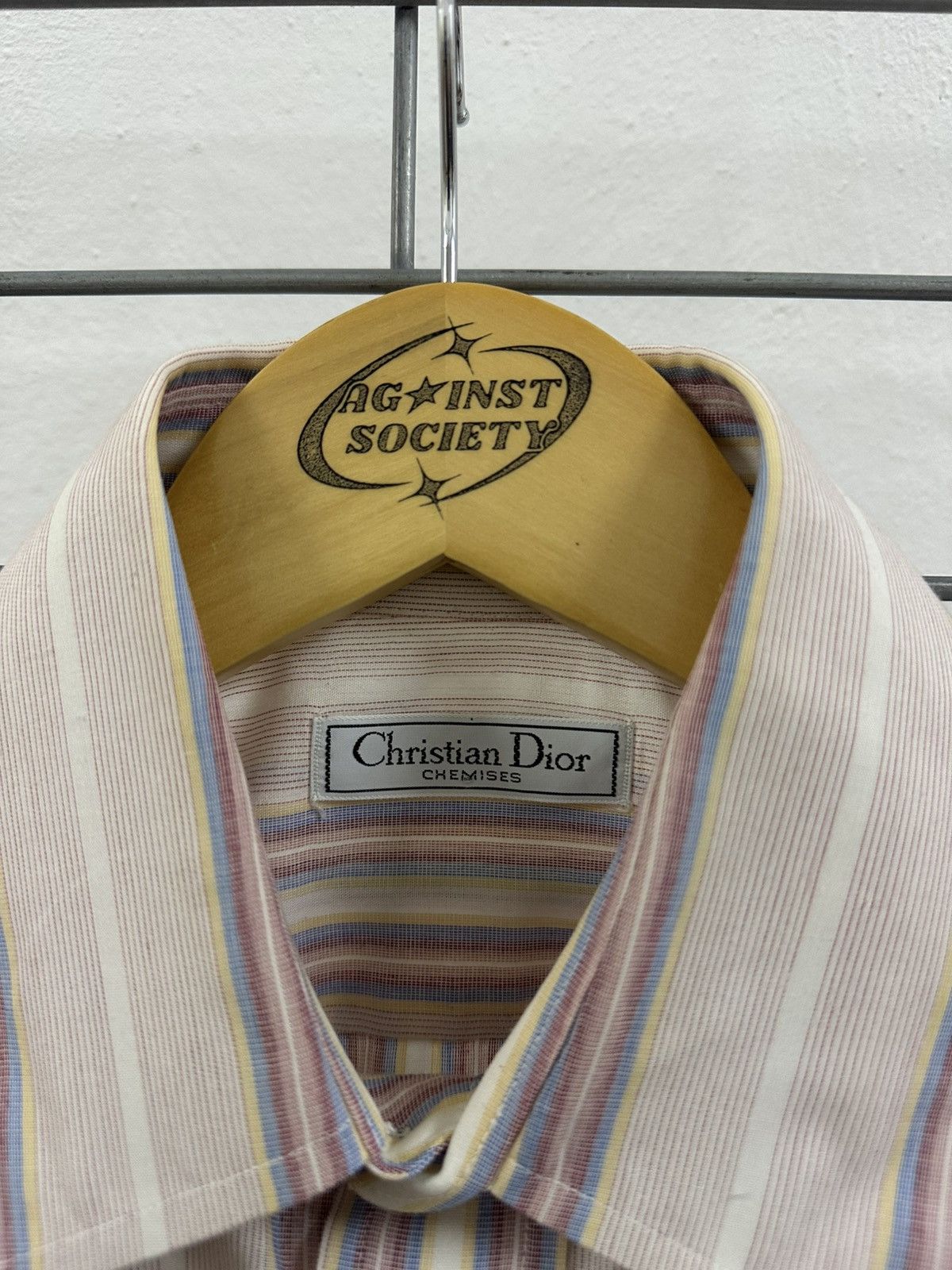 Dior Rare And Beautiful Christian Dior Chemises Pink Stripe Shirt Size US L / EU 52-54 / 3 - 7 Thumbnail