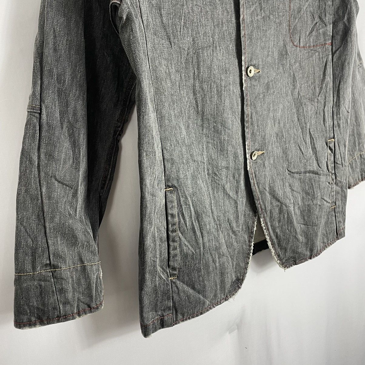 Japanese Brand × Vintage 🔥Rare🔥🇯🇵Power To People Distress Stylish Buttons Chore Jacket Size US S / EU 44-46 / 1 - 8 Thumbnail