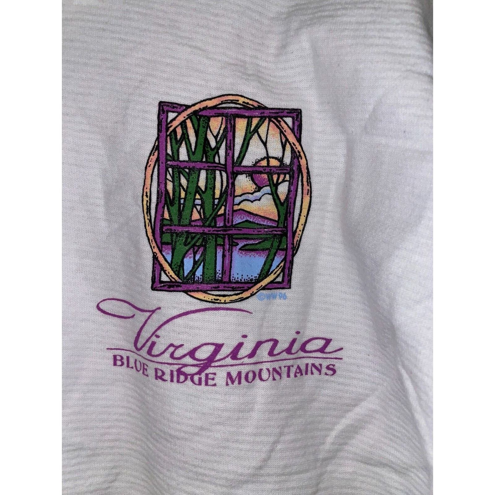 Vintage 90s Virginia Blue Ridge Mountains 1/4 Button White Shirt Size US L / EU 52-54 / 3 - 3 Thumbnail
