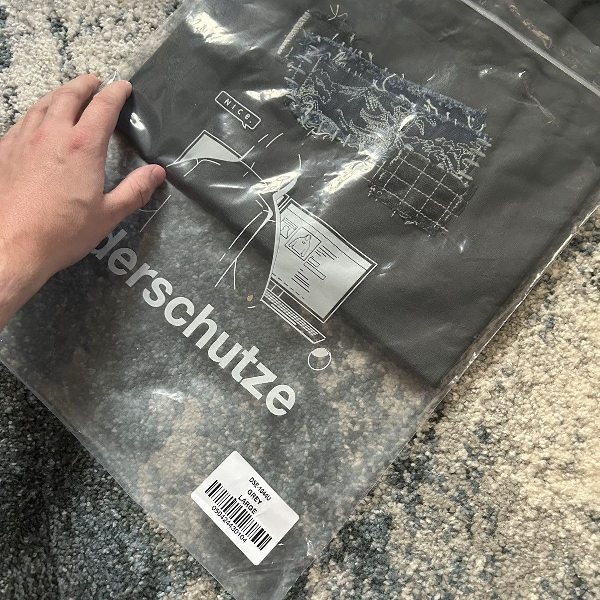 Derschutze BORO SASHiKO BOXY HEAVYWEiGHT TEE PATCHWORK STEEL BLUE Size US L / EU 52-54 / 3 - 14 Thumbnail
