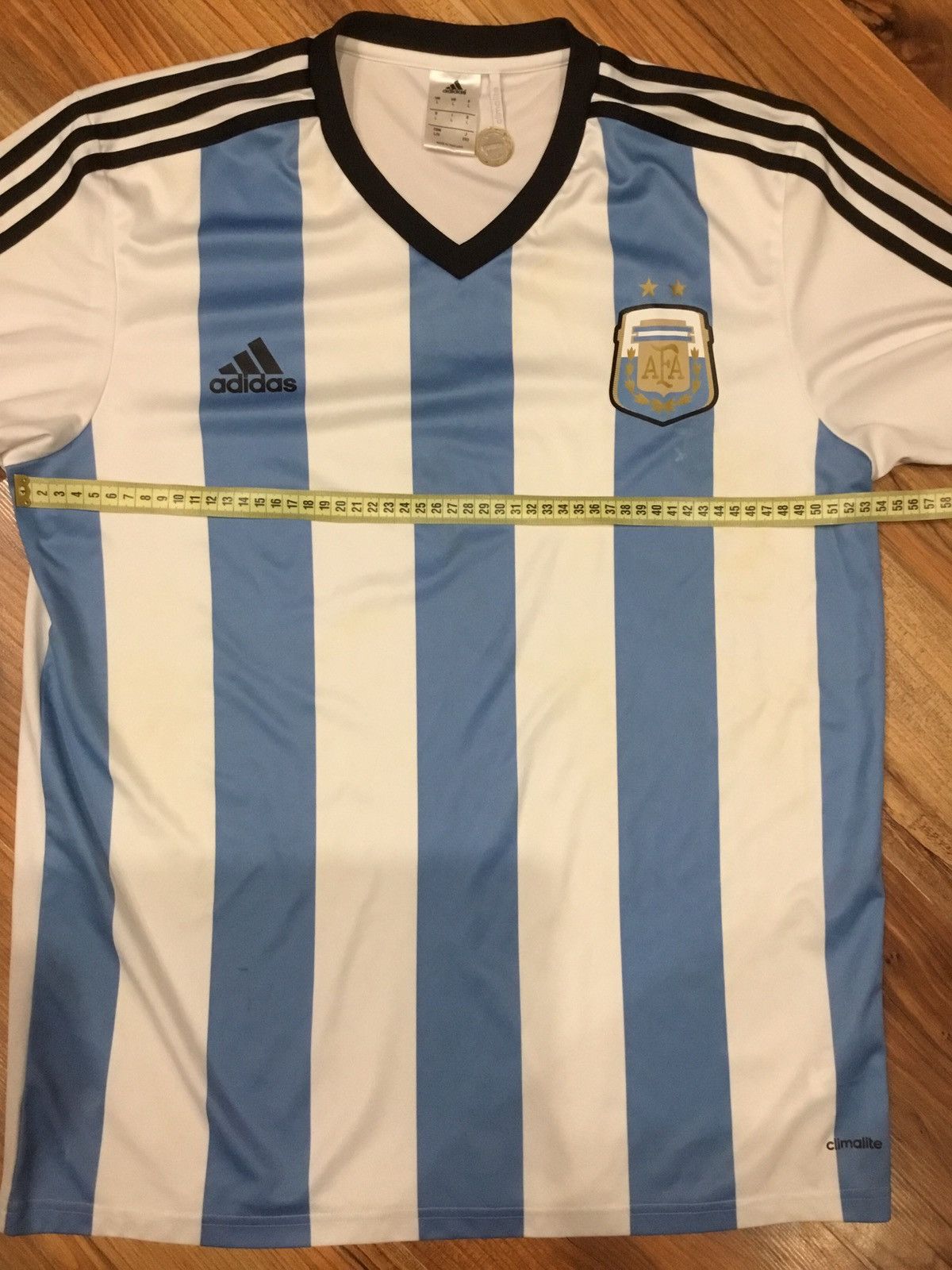 Adidas AFA national jersey Argentina 2013-2014 jerseyfootball shirt Size US L / EU 52-54 / 3 - 6 Thumbnail