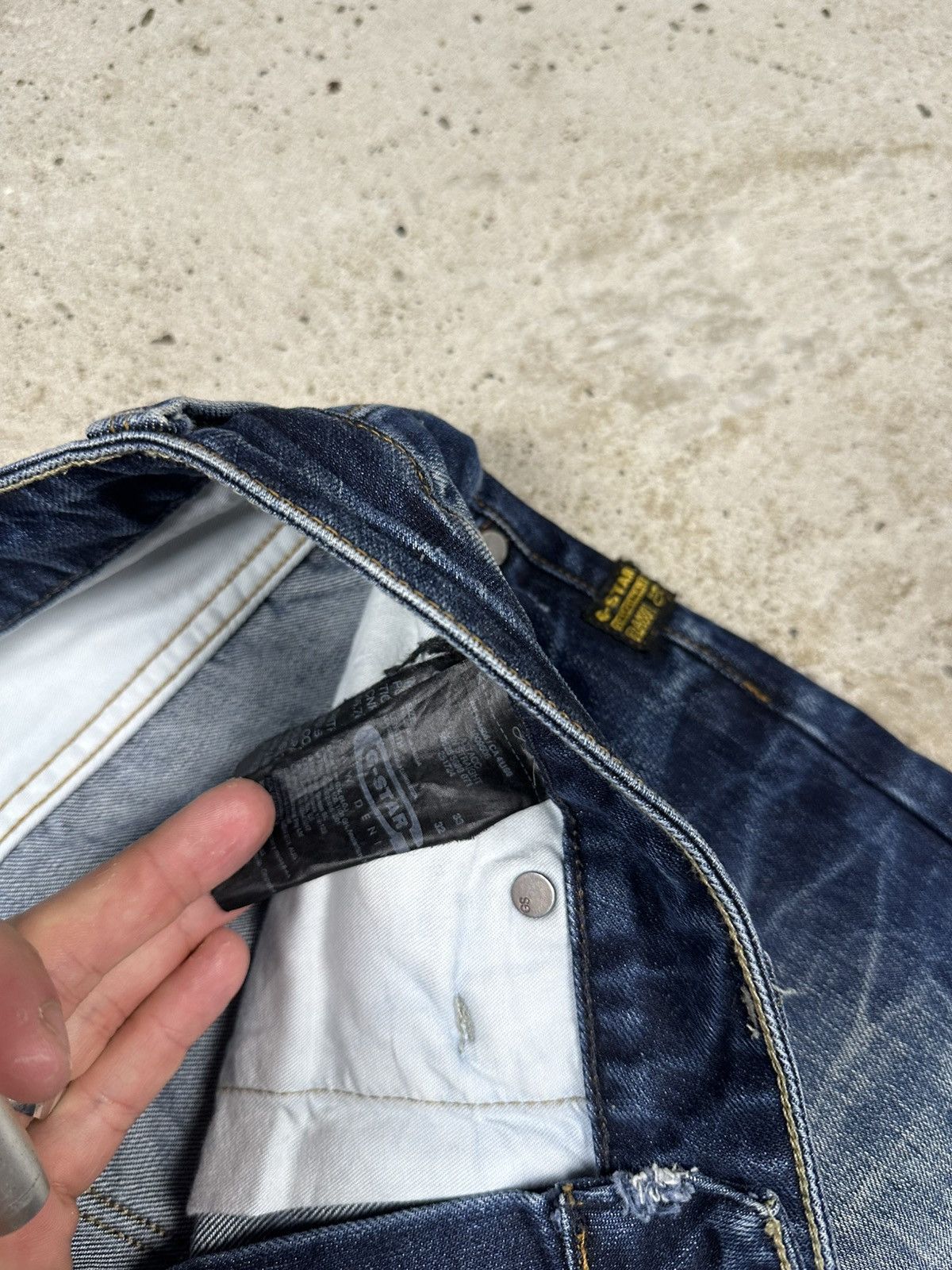 G-Star Vintage Y2K G Star Raw Attacc Low Straight Denim Jeans Size US 33 - 9 Thumbnail