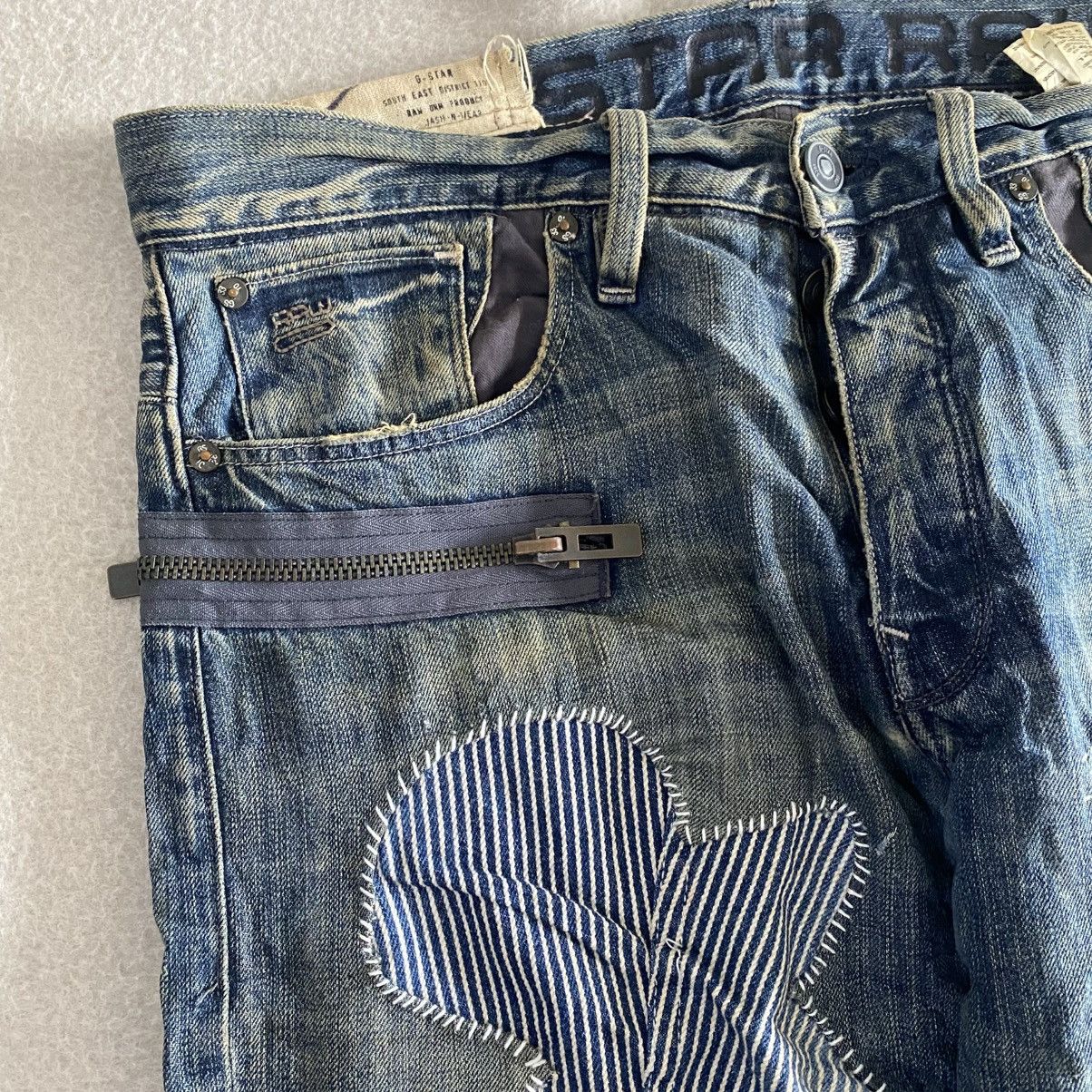 If Six Was Nine Gstar Raw Distressed Sashiko Repaired Denim w36 Size US 36 / EU 52 - 6 Thumbnail