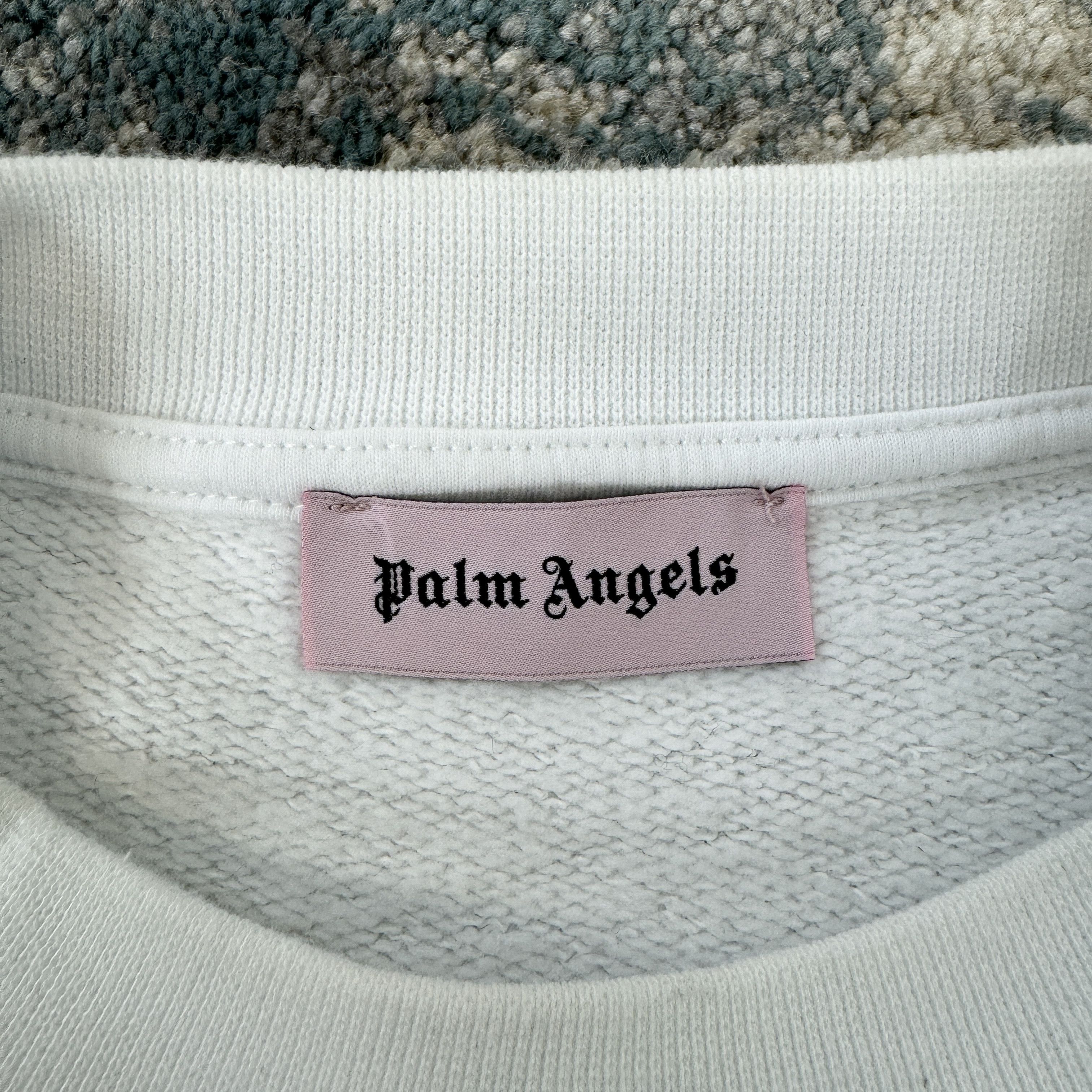 Palm Angels Palm Angels London Sprayed Sweatshirt In White RRP £260 Size US S / EU 44-46 / 1 - 2 Thumbnail