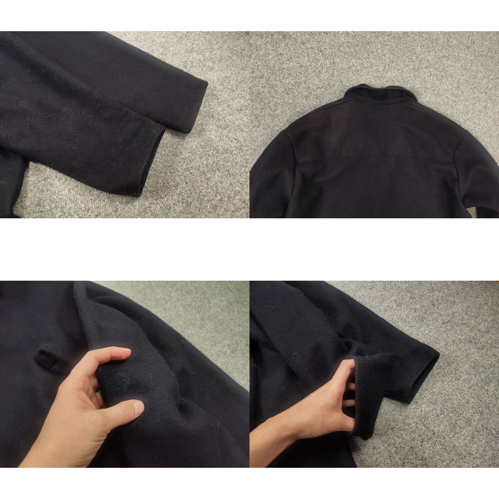Gloverall VINTAGE Lancashire overall work Jacket XL Black Wool Chore Heavy Wool Jacket Men 90s Army City Classic 85 cm Length Pockets Wool Size US 36 / EU 52 - 9 Thumbnail