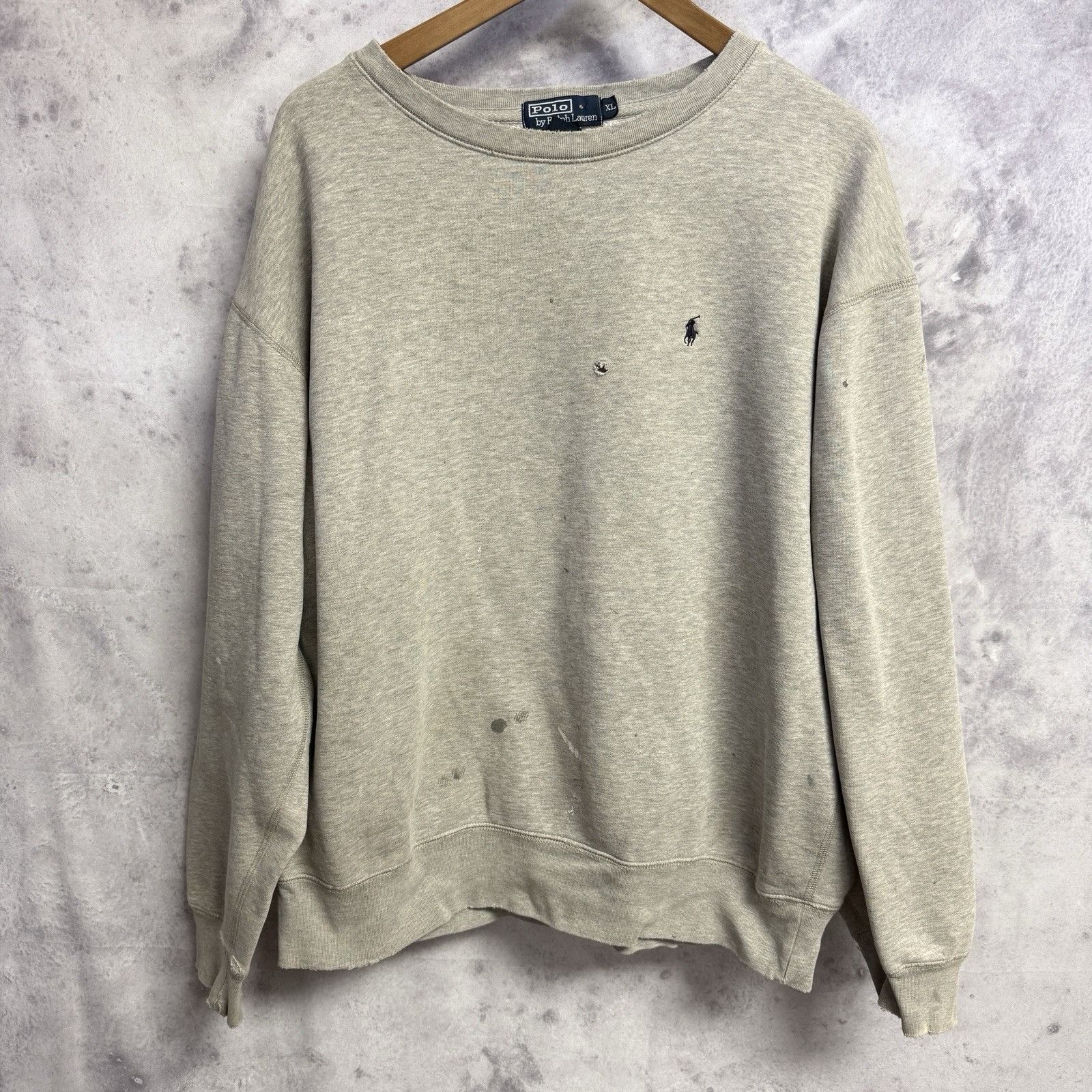 Polo Ralph Lauren Vintage Polo Ralph Lauren Sweatshirt Mens XL Gray Crew Neck Size US XL / EU 56 / 4 - 1 Thumbnail