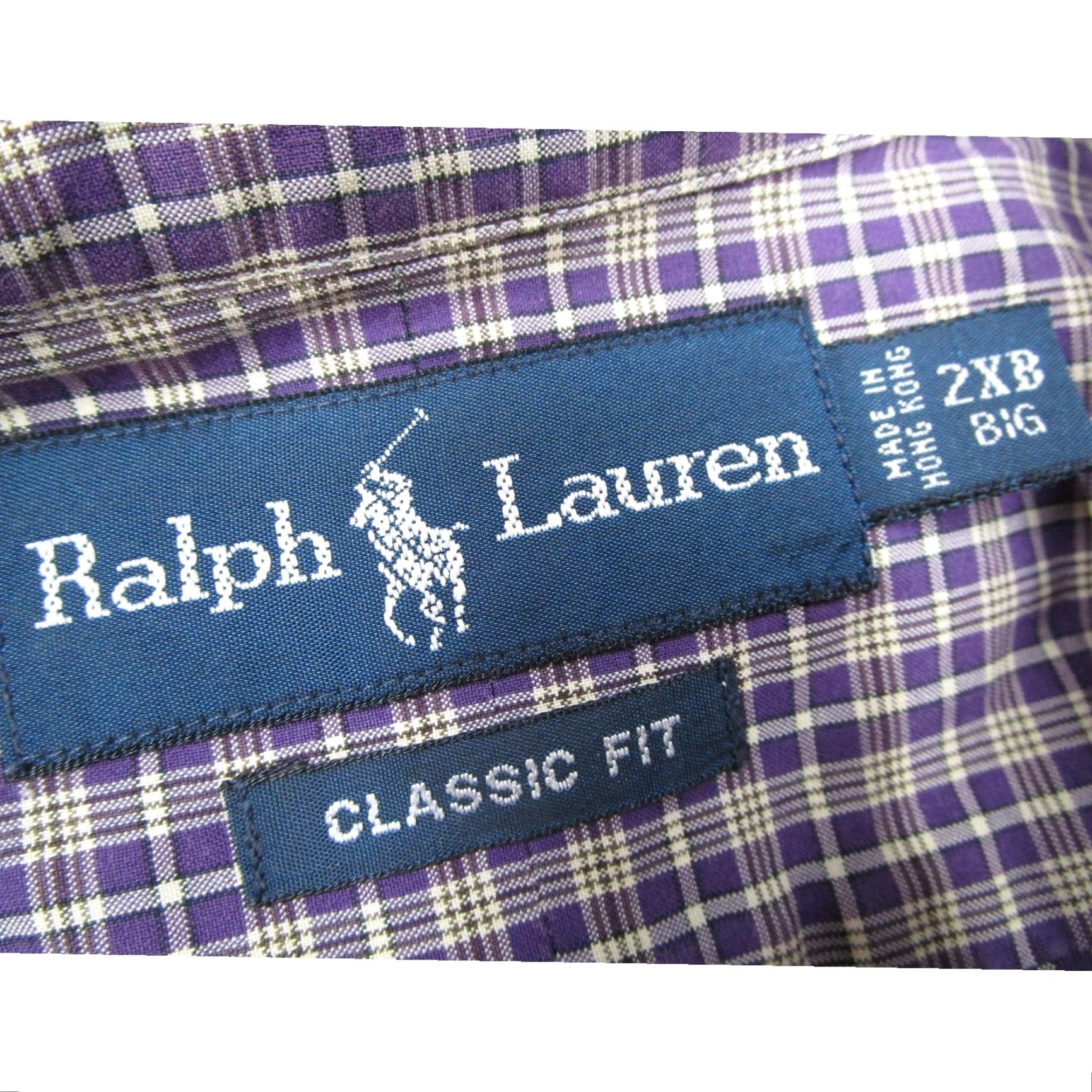 Ralph Lauren Ralph Lauren Button-Down Shirt Mens Big & Tall Purple Check Cotton Classic Fit Size US XXL / EU 58 / 5 - 3 Thumbnail