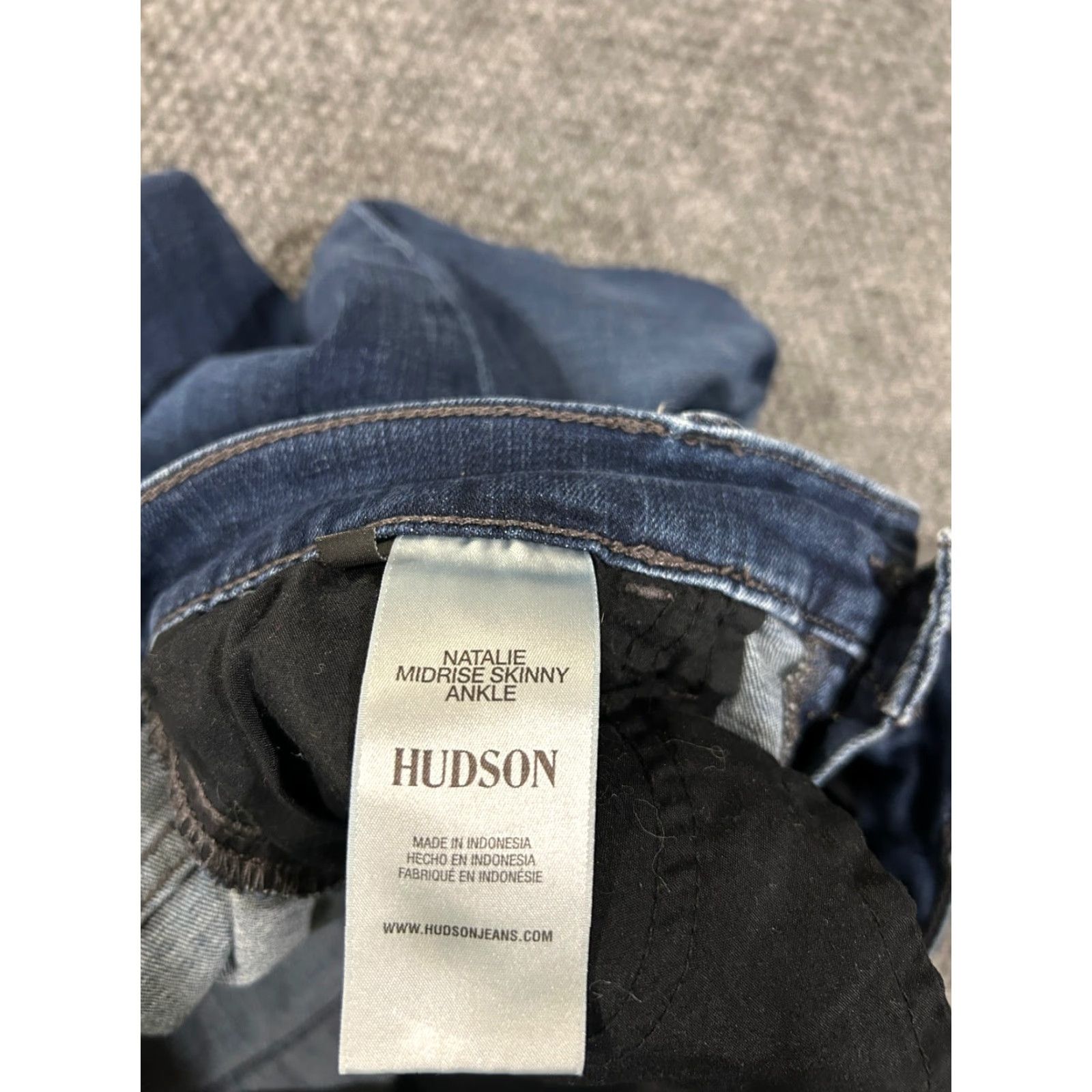 Hudson Hudson Jeans Womens 29 Blue Natalie Midrise Skinny Ankle Stretch Denim Zip 5-Pocket Dark Blue 26in Inseam Regular Fit Size 29" - 5 Thumbnail