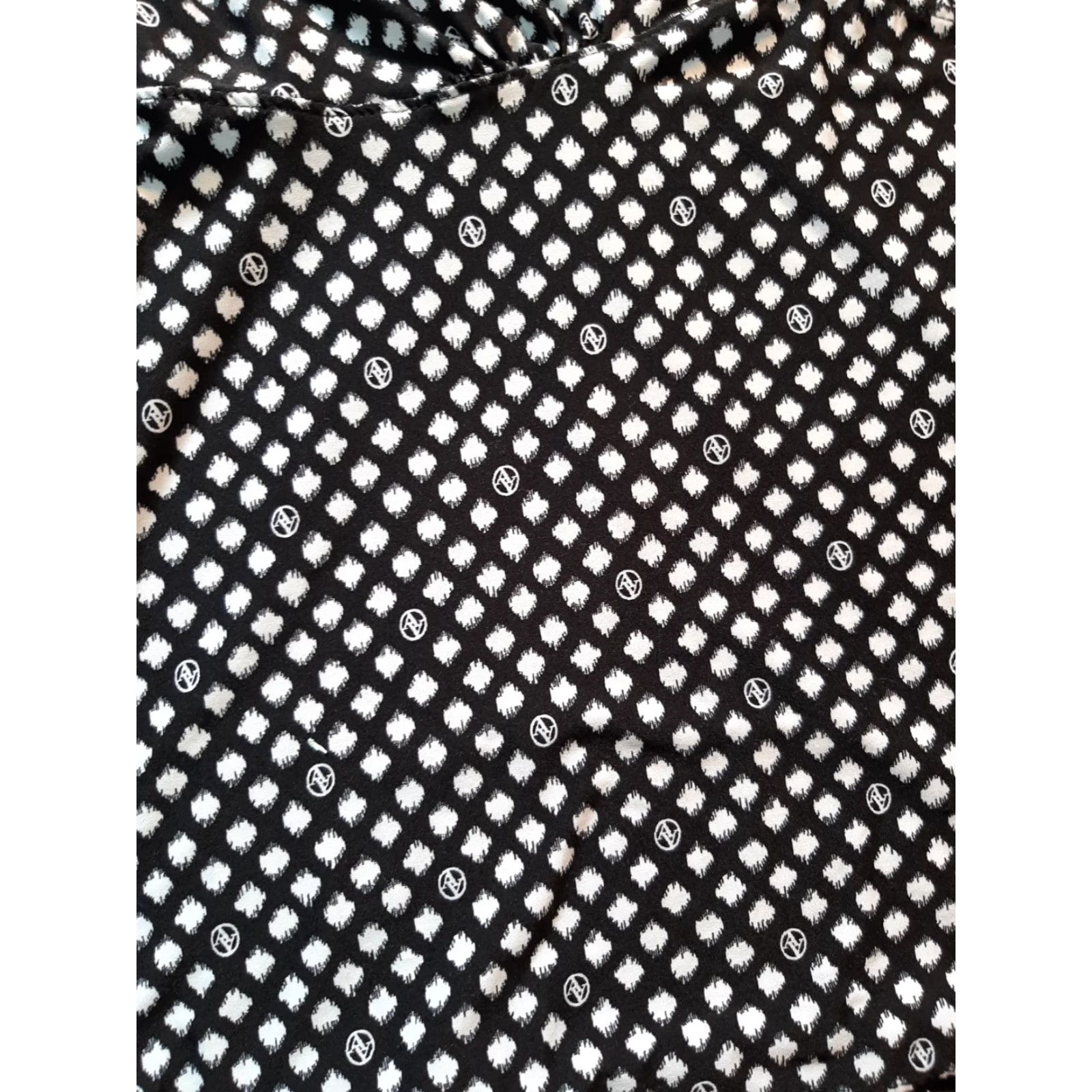 Vintage Adrienne Vittadini Black Top Short Sleeve Large L Size L / US 10 / IT 46 - 2 Thumbnail
