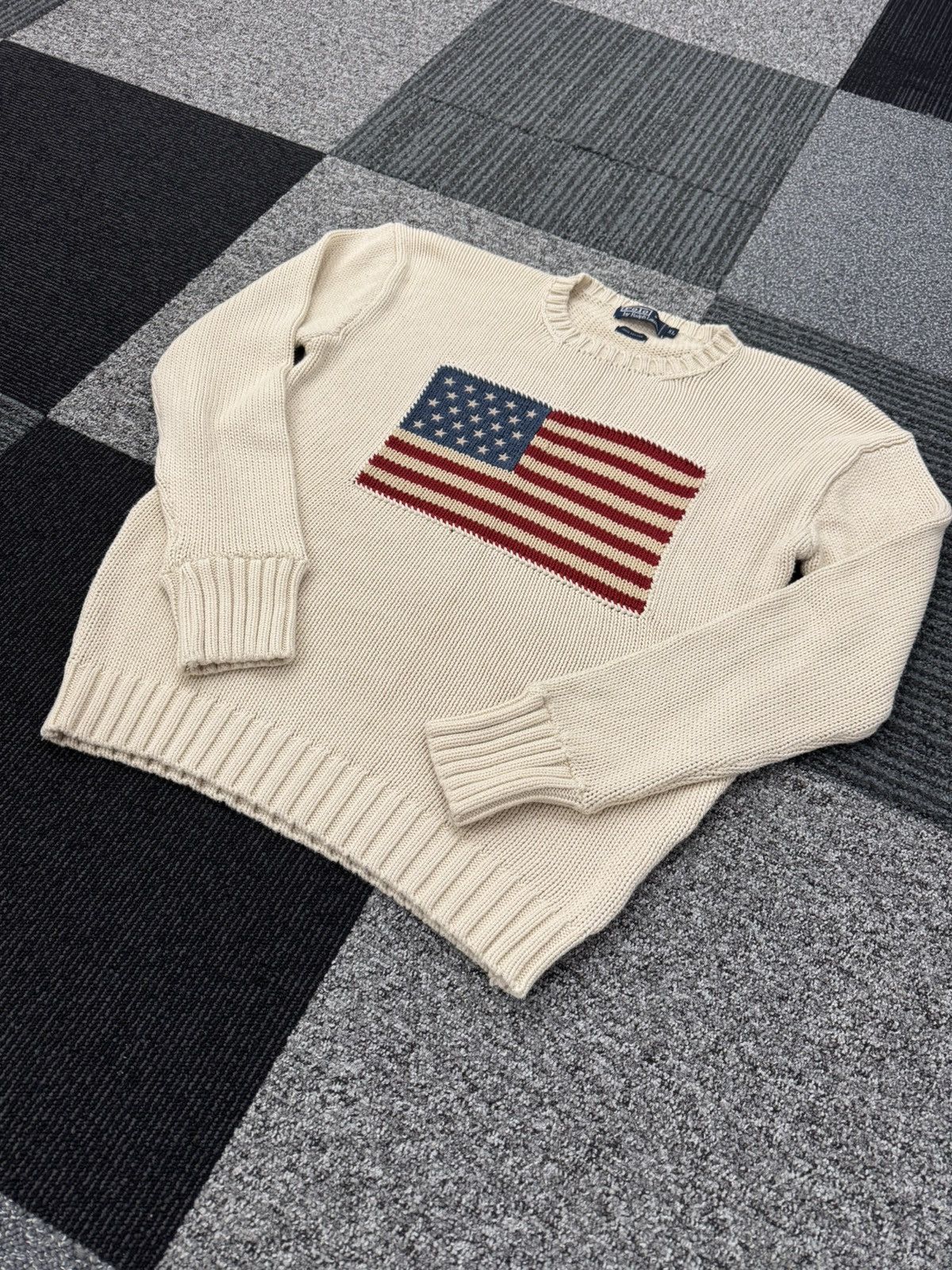 Carhartt Ralph Lauren Polo sweater usa flag vintage og Size US XL / EU 56 / 4 - 2 Thumbnail
