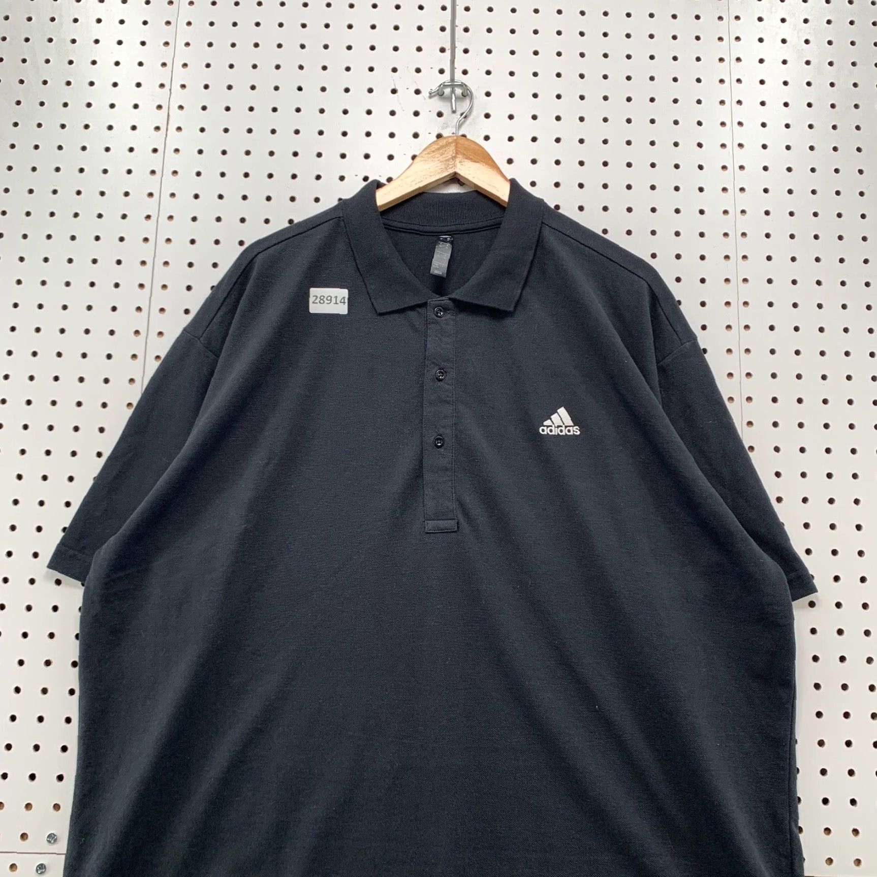 Adidas Adidas Collared Polo Shirt Mens XL Black Short Sleeve Embroidered Logo 28X34 Size US XL / EU 56 / 4 - 3 Thumbnail