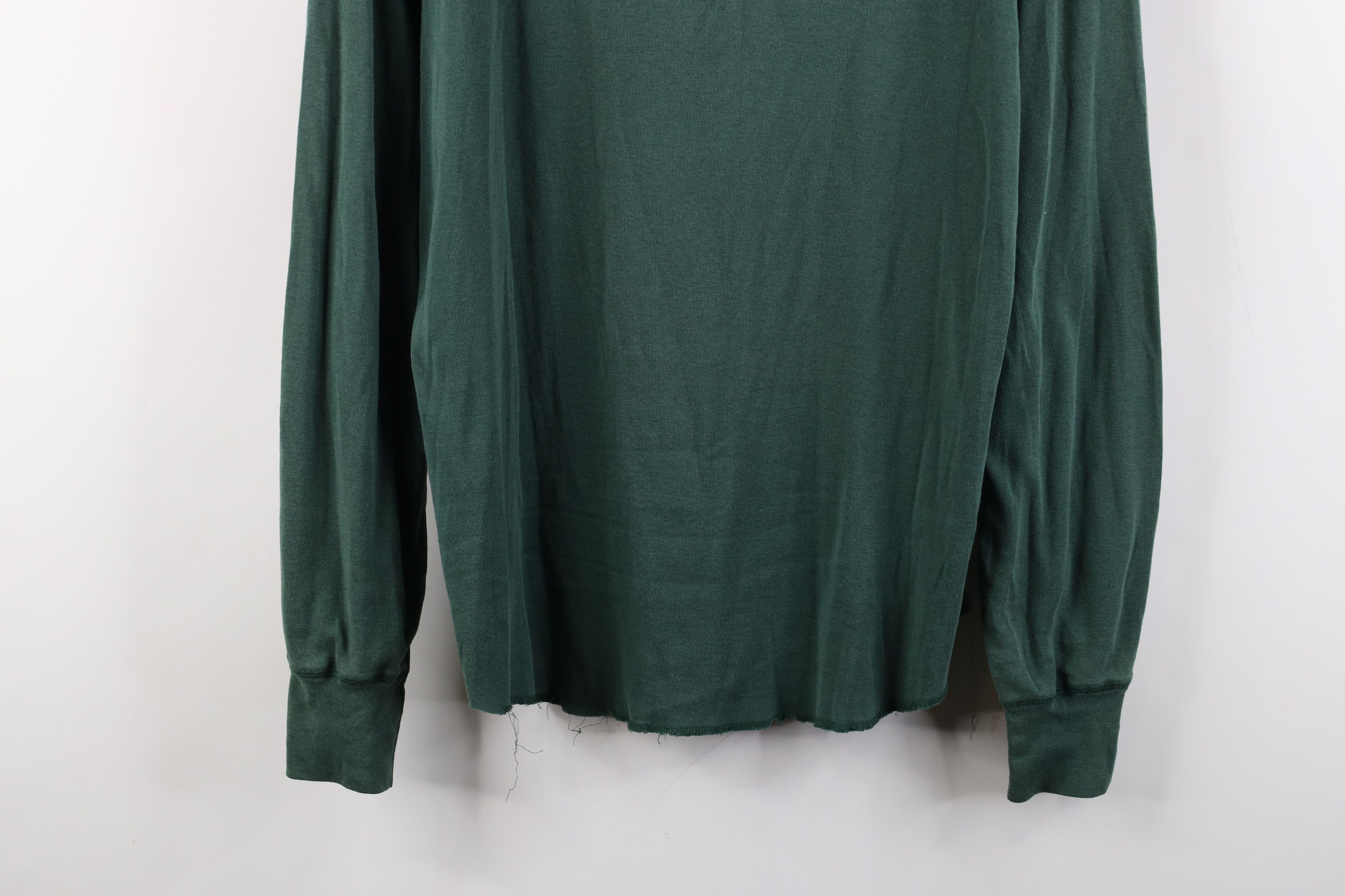 Vintage Vintage 90s Streetwear Thin Long Sleeve Henley T-Shirt Green Size US XL / EU 56 / 4 - 3 Thumbnail