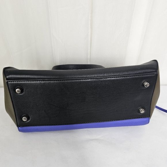 Celine Céline Edge Colorblock Leather Top Handle Handbag Purple Size ONE SIZE - 7 Thumbnail