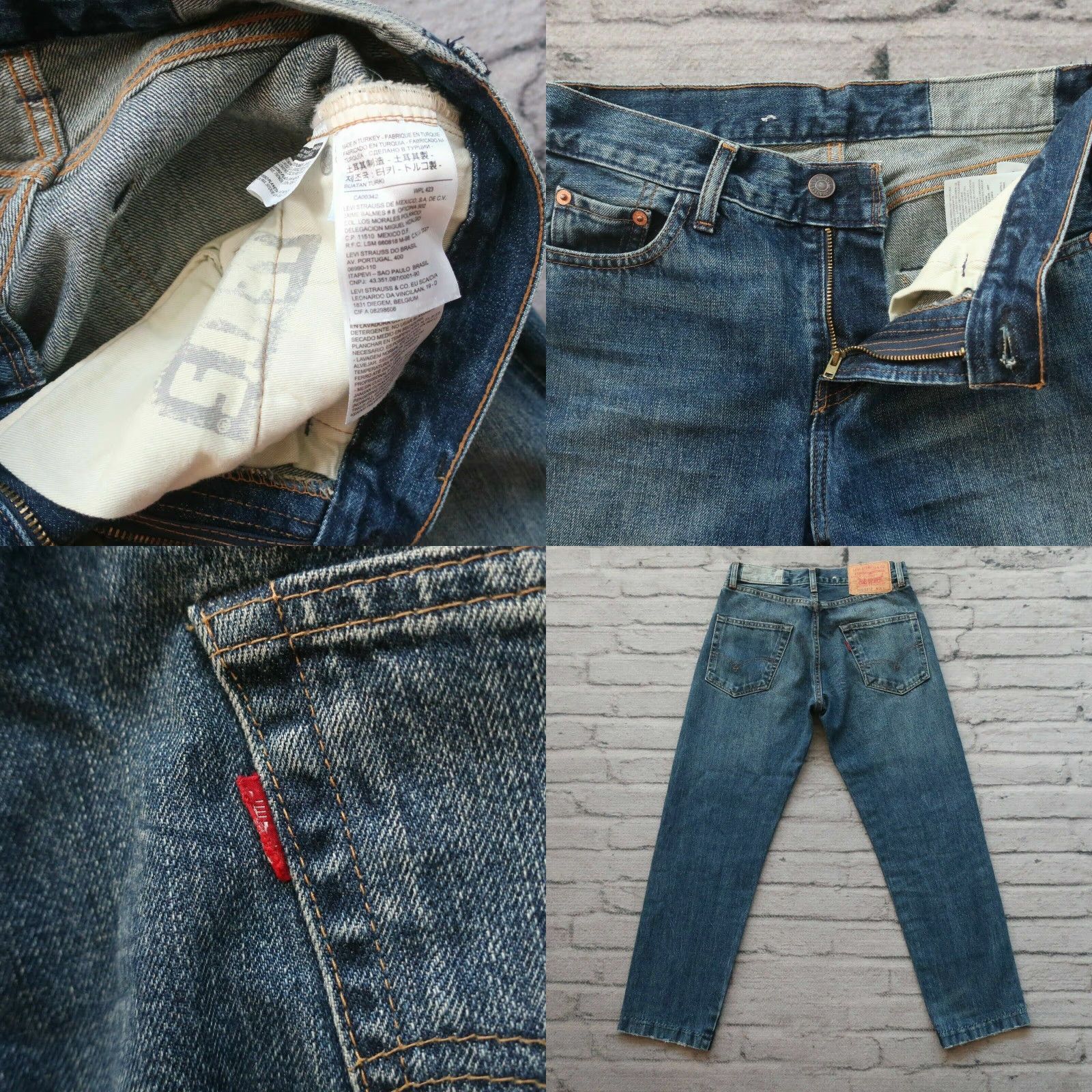 Denime VINTAGE Levis LVC 505 Big E Selvedge Denim Jeans 505-0217 Men Jeans Medium Wash 27" 26" inseam Size US 27 - 8 Thumbnail