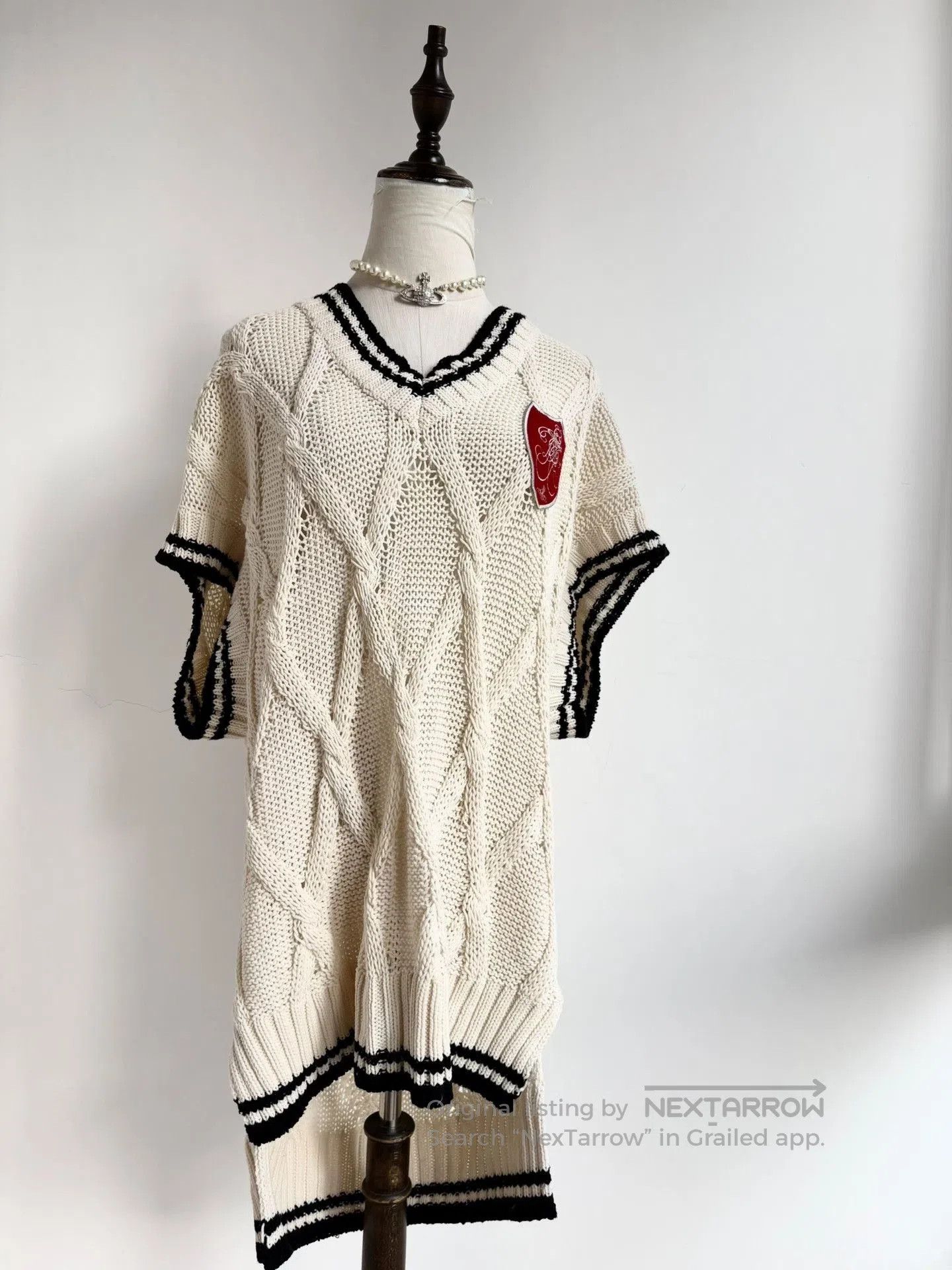 Vivienne Westwood Vivienne Westwood White Argyle Knit Vest. Size M / US 6-8 / IT 42-44 - 1 Thumbnail