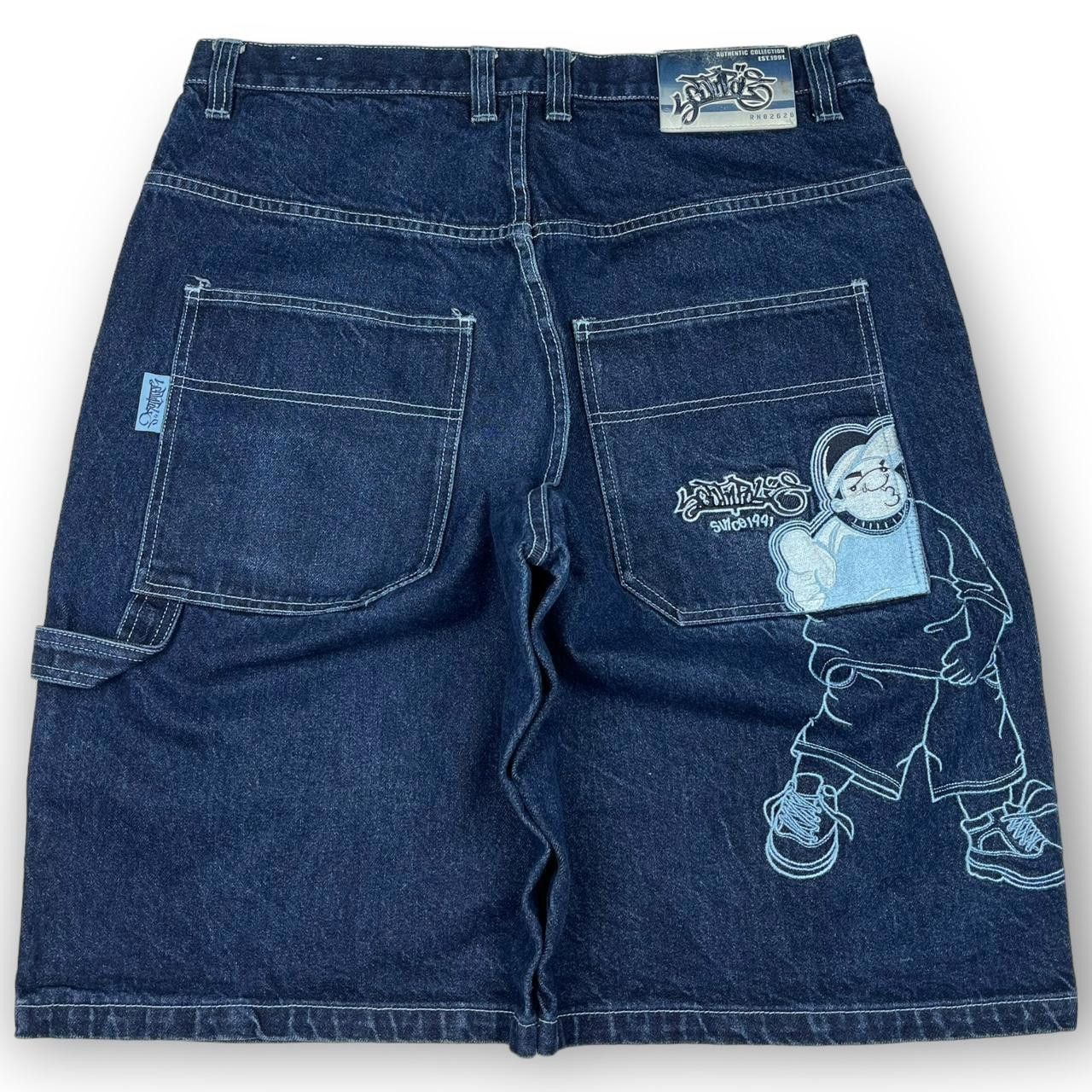 Southpole Southpole Men's Blue Shorts Size US 35 - 1 Thumbnail