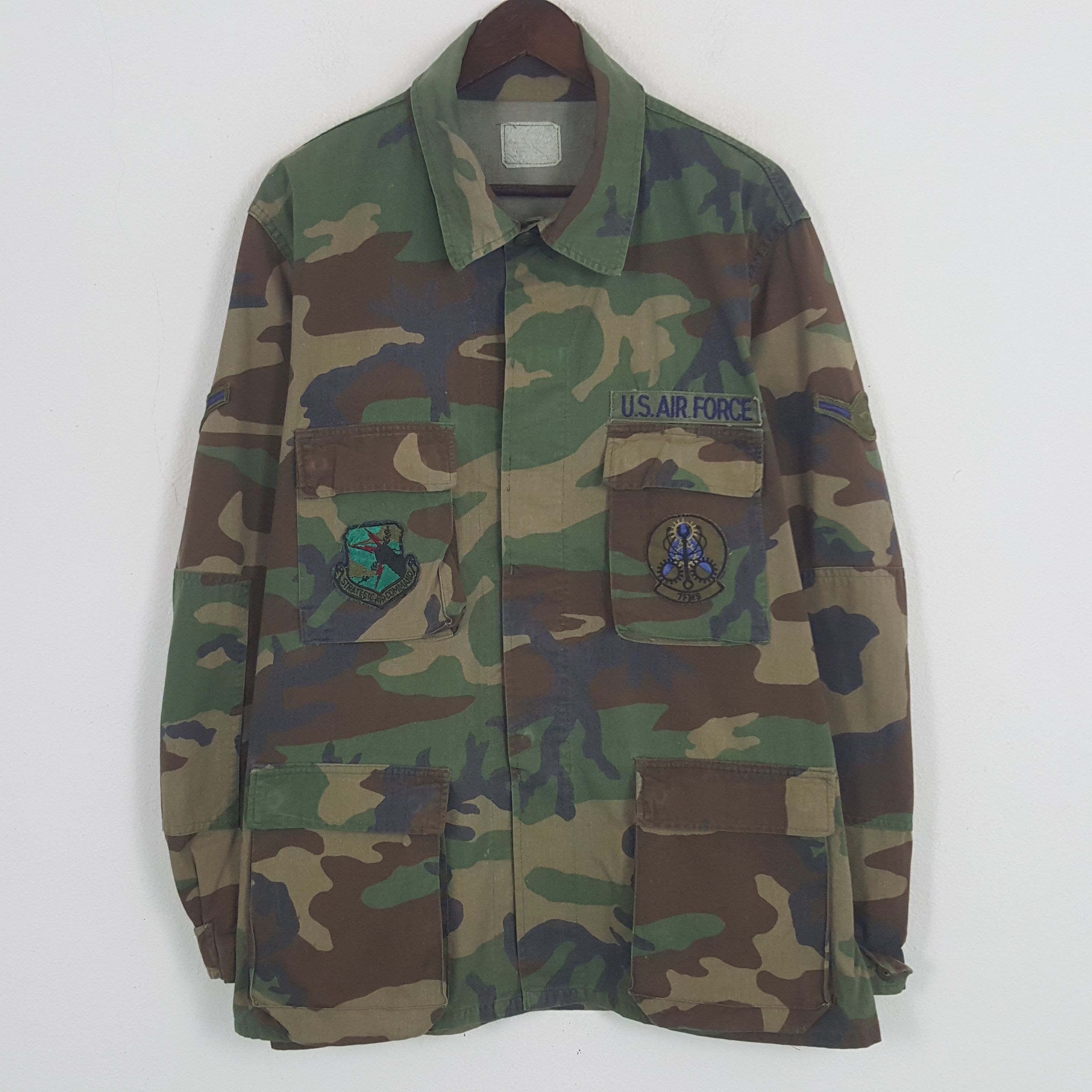 Vintage Vintage US Air Force Military Camo Custom Art Jacket Size US L / EU 52-54 / 3 - 2 Thumbnail