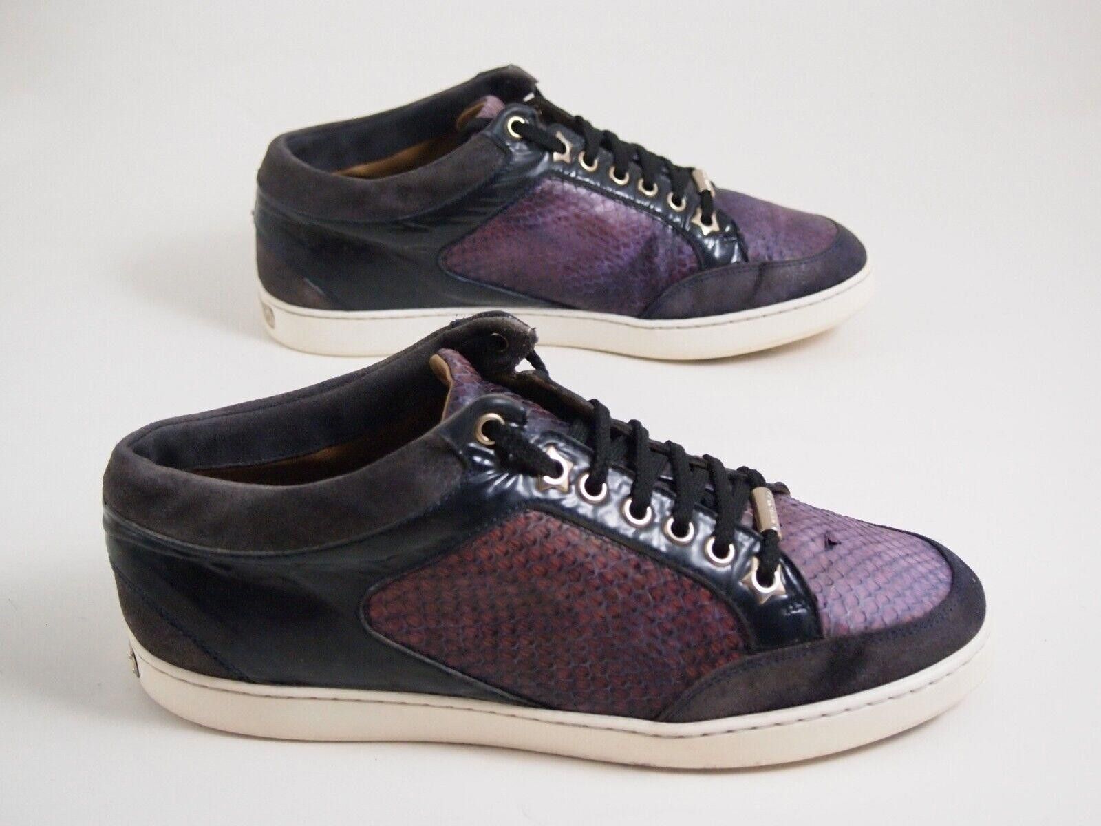 Jimmy Choo Jimmy Choo Sneaker Blue Leather Purple Snakeskin EU 38 US 8 Size US 8 / IT 38 - 4 Thumbnail