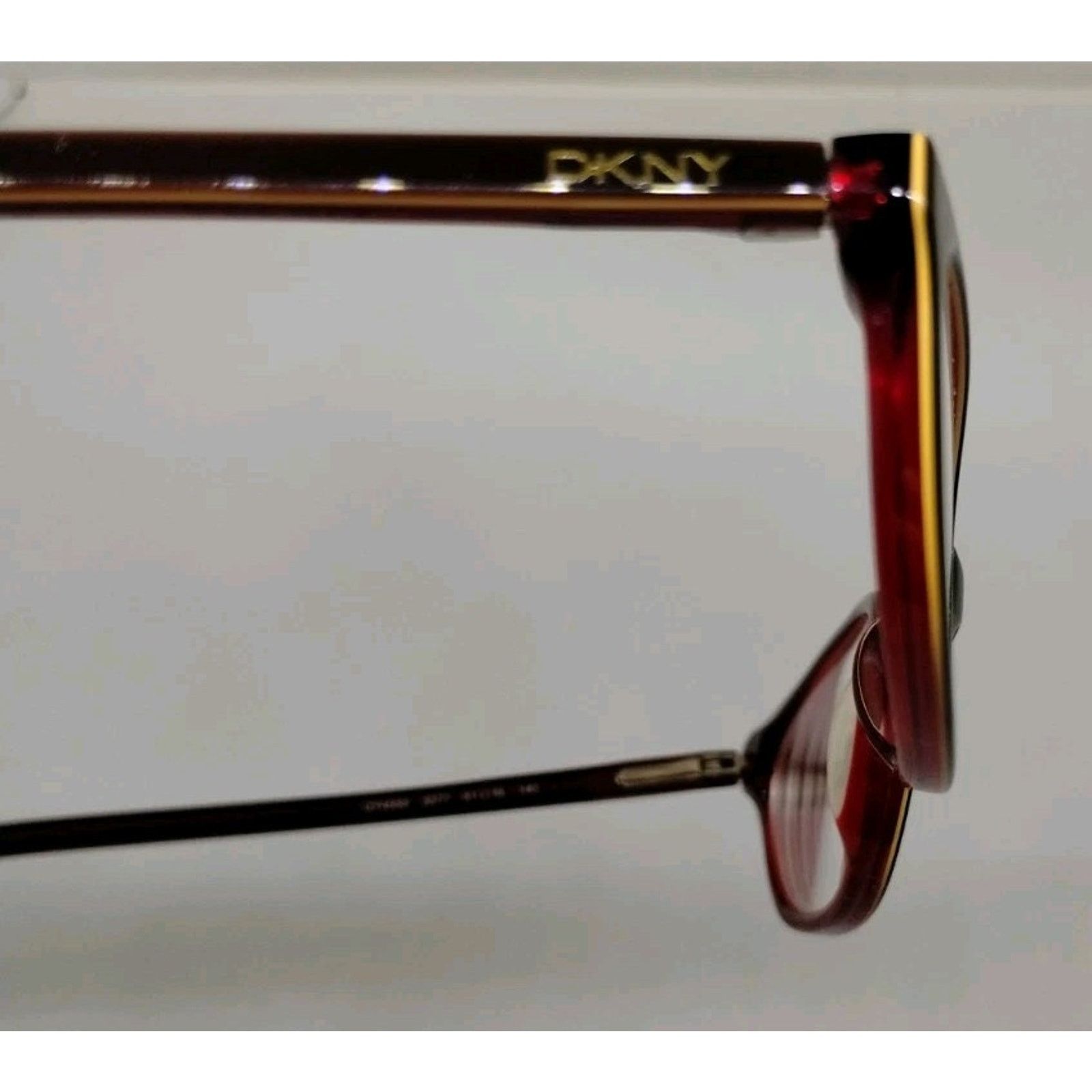 DKNY DKNY DY4558 3277 Eyeglasses Frames Brown Red Round Cat Eye Size ONE SIZE - 7 Thumbnail