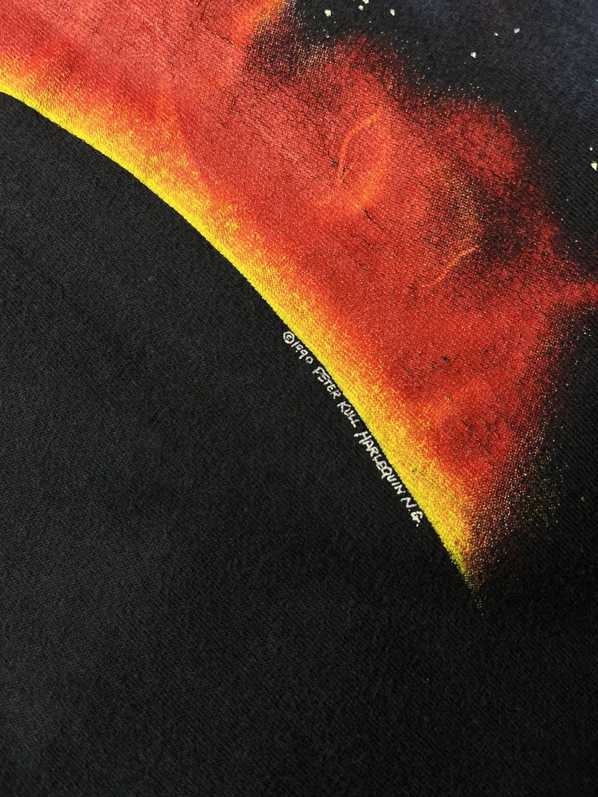 Vintage 1990 Vintage Peter Kull Solar System Graphic T-Shirt 90s Size US XL / EU 56 / 4 - 7 Thumbnail