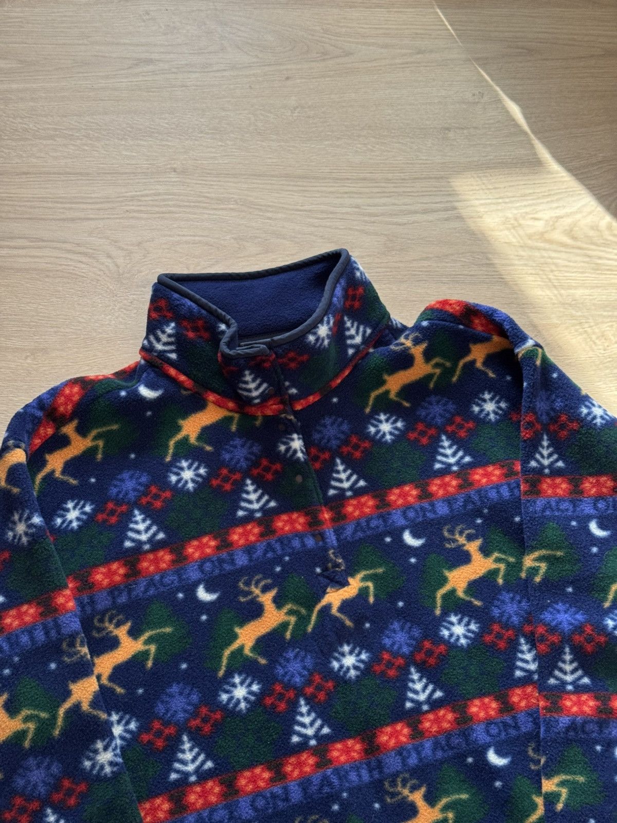 L.L. Bean Vintage 00’s L.L. Bean Over Print Fleece Pullover Size US L / EU 52-54 / 3 - 2 Thumbnail