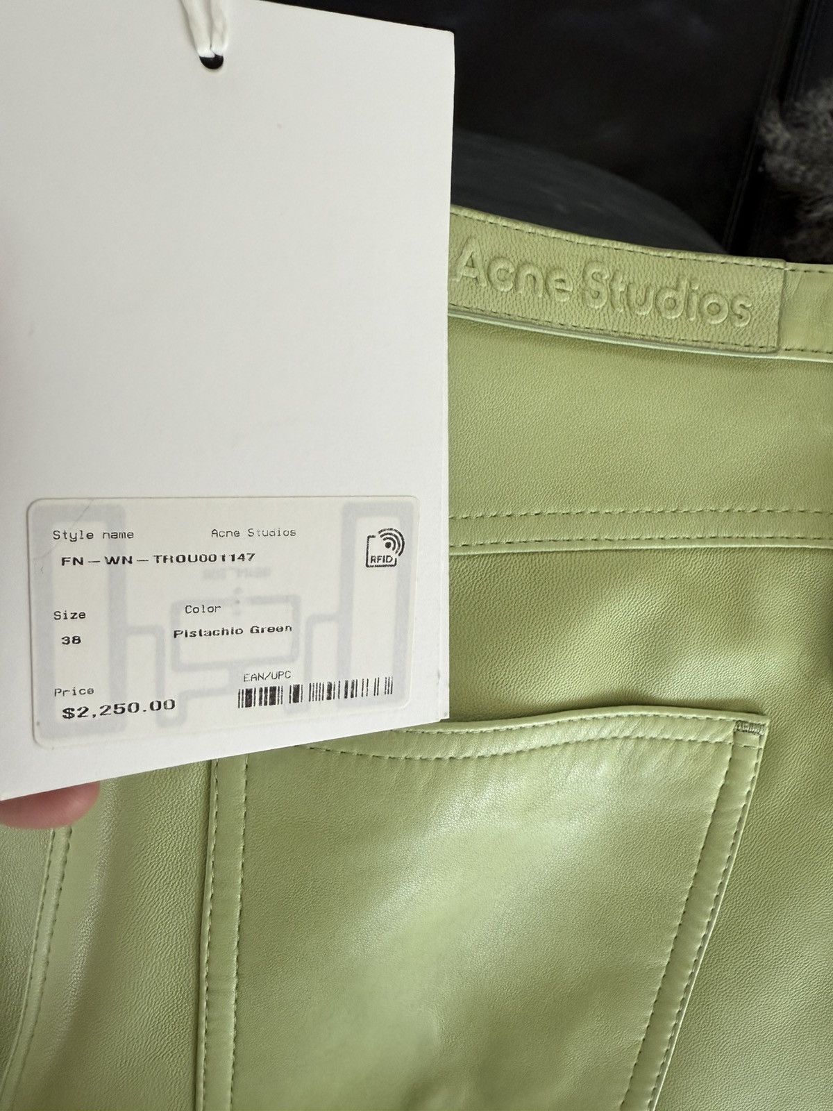 Acne Studios Acne Studios pistachio green leather pants size 38 IT Size 26" / US 2 / IT 38 - 2 Thumbnail