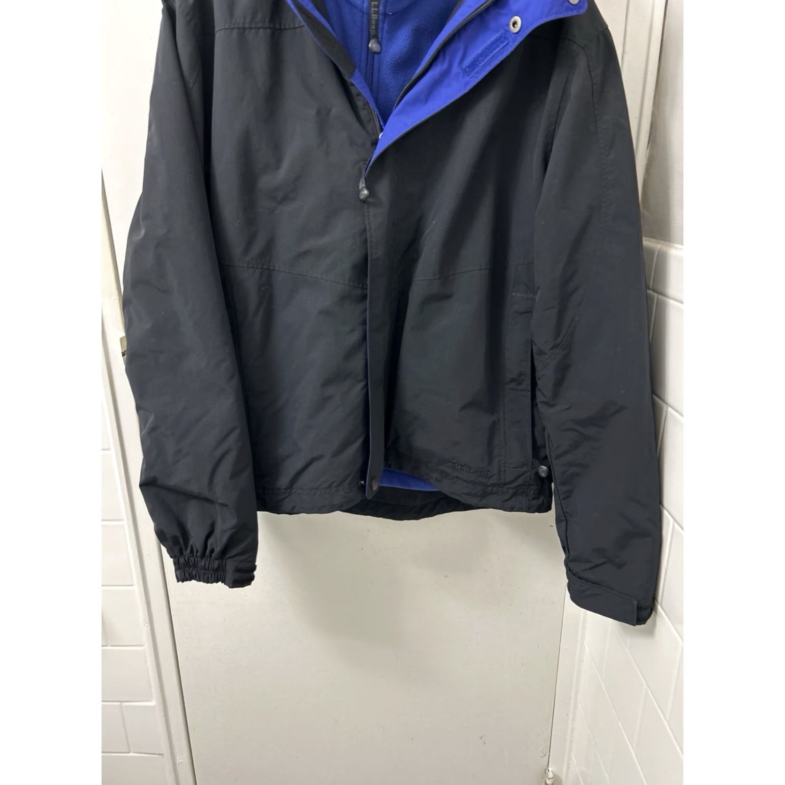 Vintage VTG LL Bean 3-in-1 Jacket Mens Small Black Blue Trail Fleece Liner 0BCY9 Size US S / EU 44-46 / 1 - 3 Thumbnail