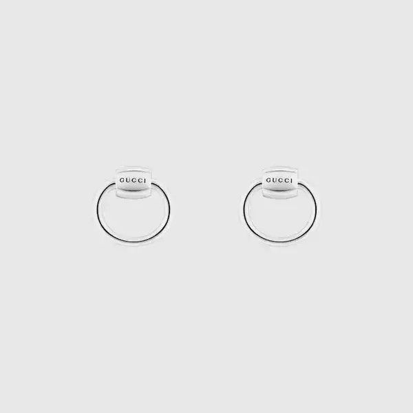 Gucci oc11z0126 Size: OS / Horsebit Small Hoop Earrings In Silver Size ONE SIZE - 1 Thumbnail