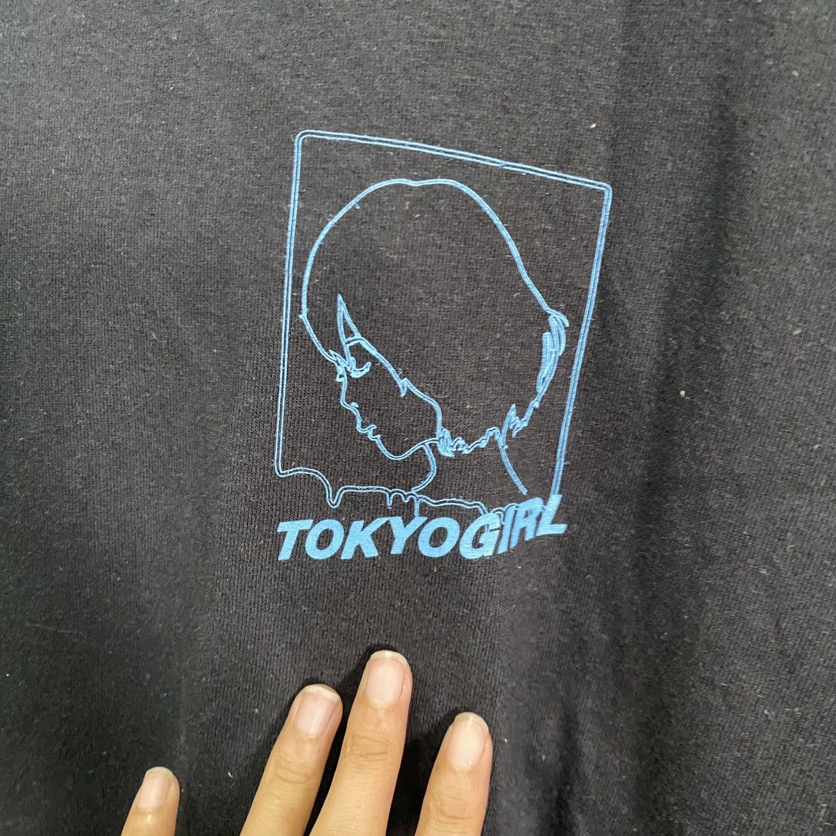 Japanese Brand Vintage Tokyo Girl Anime Graphic Tee Black Light Blue Size US XXL / EU 58 / 5 - 6 Thumbnail