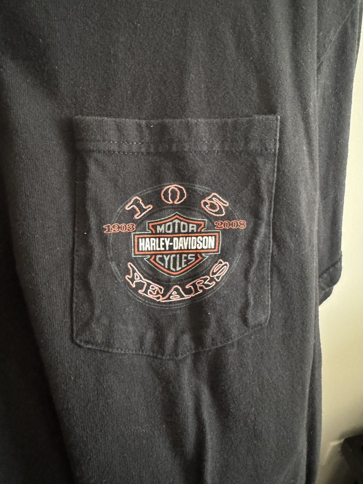 Harley Davidson × Vintage Harley Davidson Black Heavy Weight Tee Size US XL / EU 56 / 4 - 7 Thumbnail