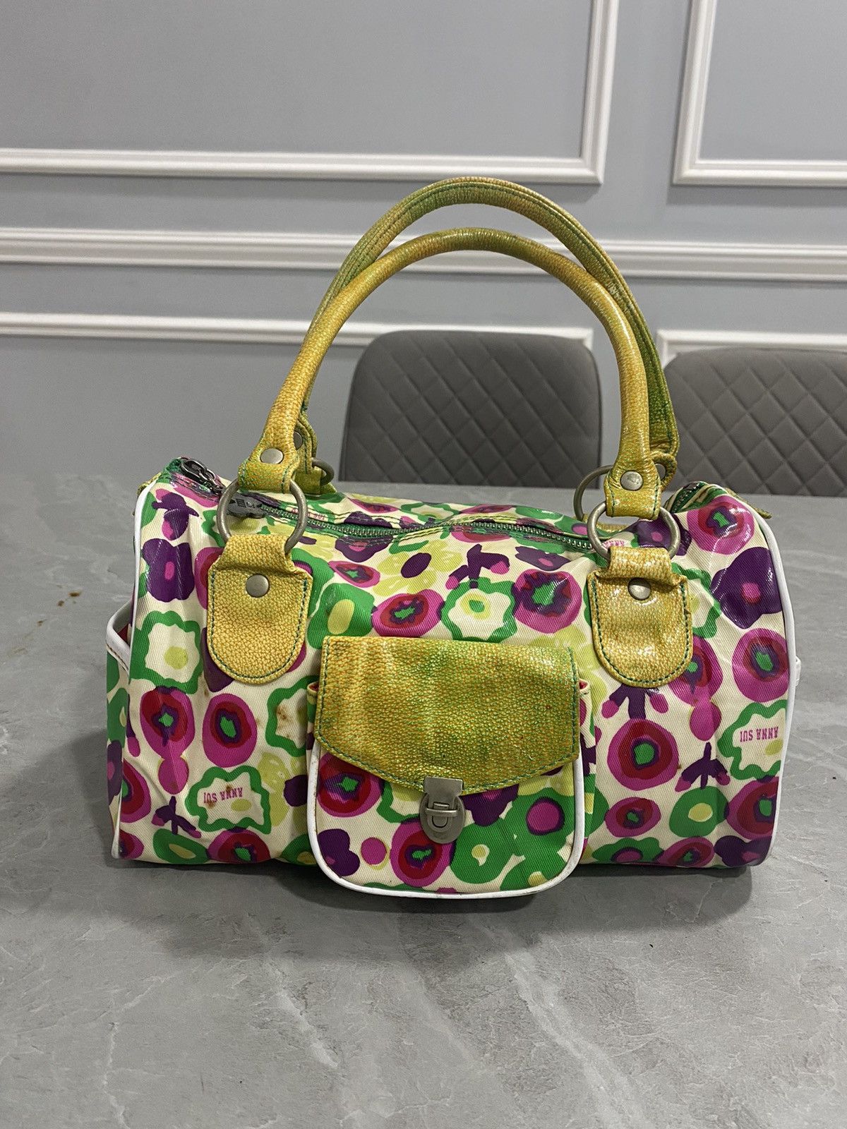 image of Vintage Anna Sui Mini Boston Bag, Women's