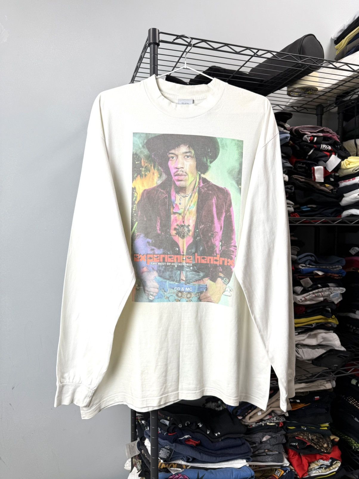 💥 Rare! 1990’s Vintage Jimi Hendrix Longsleeve Big Print