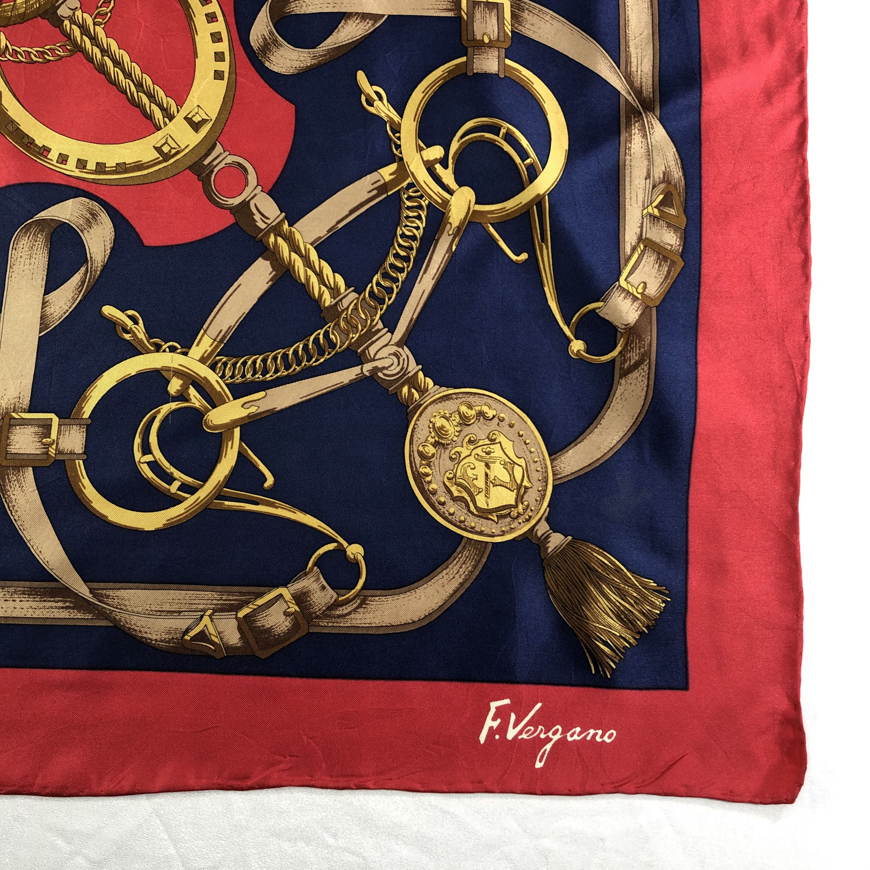 Vintage Vintage F.Vergano Silk Scarf Size ONE SIZE - 3 Thumbnail