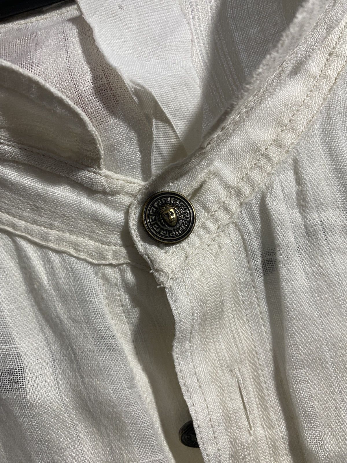 Other Vintage ultra rare linen gianni Versace shirt button up Size US XXL / EU 58 / 5 - 3 Thumbnail