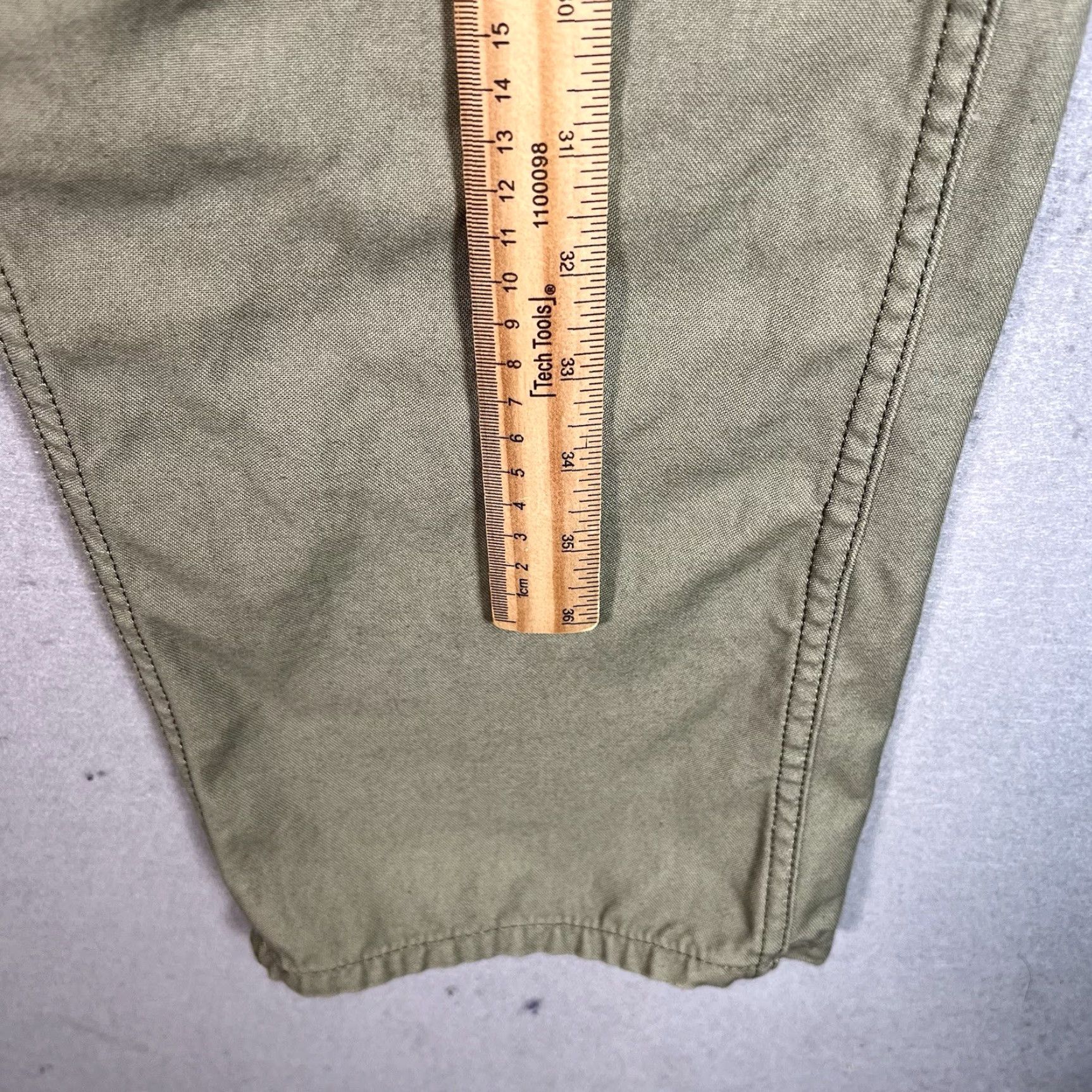 Olive VINTAGE Acapulco Gold Chino Pants Men 34 Olive Green Straight Leg Adult 34 Green 90s Mens Size US 34 / EU 50 - 4 Thumbnail