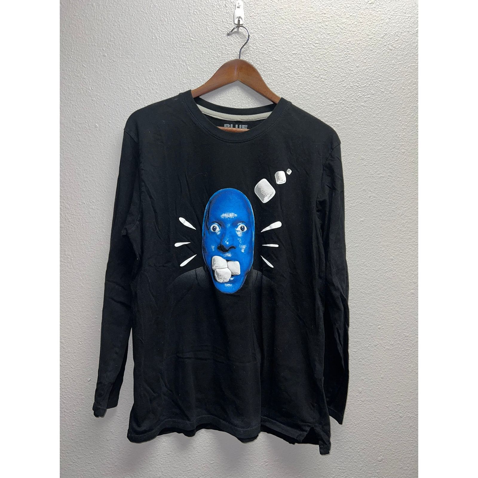 Vintage Blue Man Group Long Sleeve Shirt Marshmallow Throw Promo Tee Size US M / EU 48-50 / 2 - 1 Thumbnail