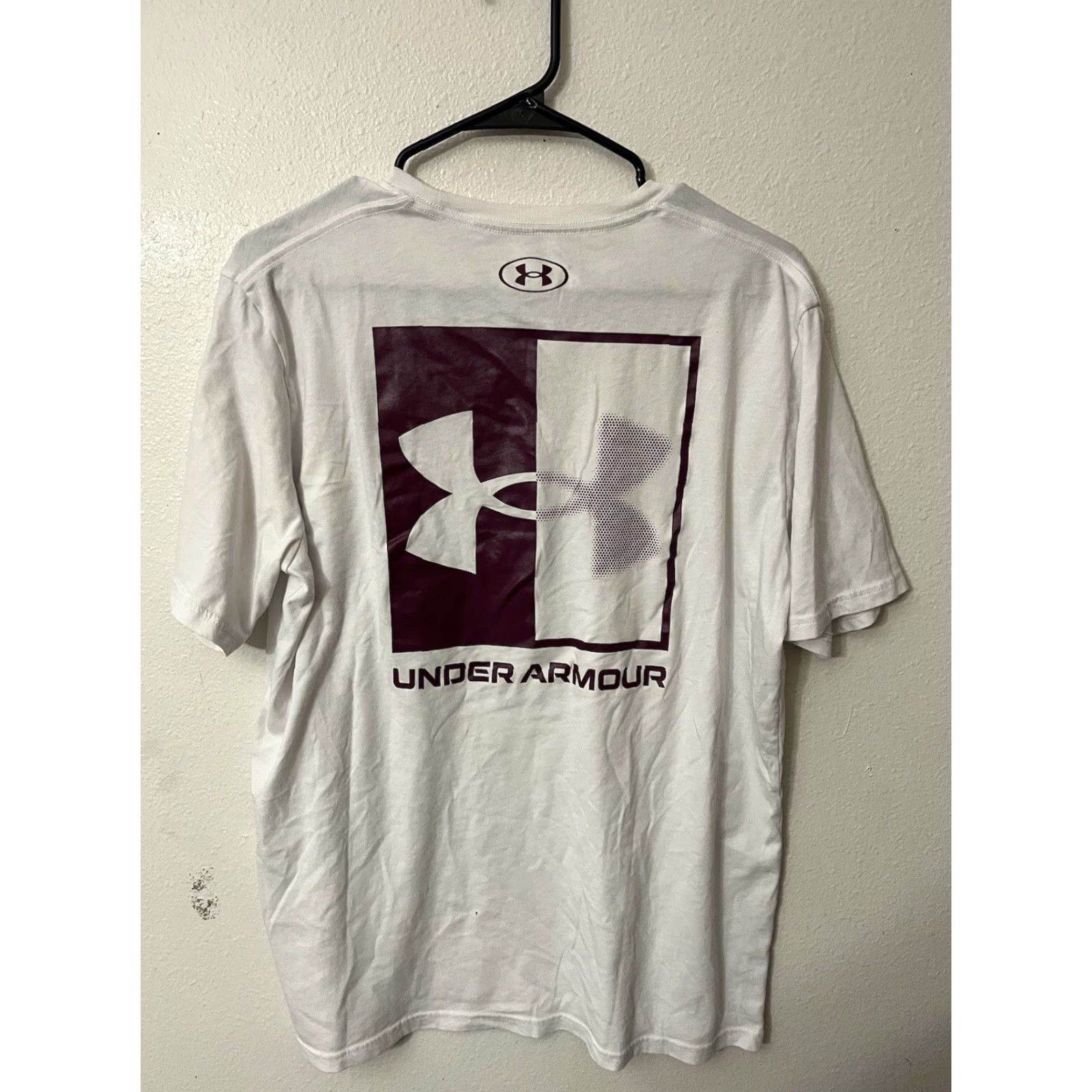 Under Armour Under Armour Heatgear Graphic T-Shirt Men's Large White Short Sleeve Crew Neck Sports Size US L / EU 52-54 / 3 - 2 Thumbnail
